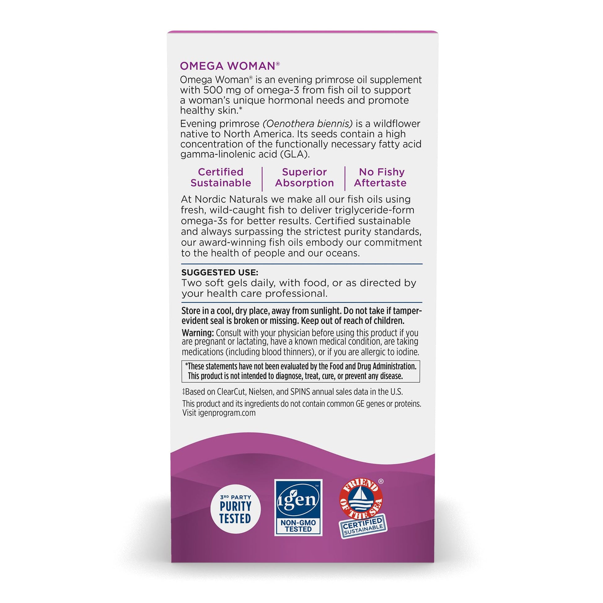 Nordic Naturals Omega Woman, Lemon - 120 Soft Gels - 500 mg Omega-3 + 800 mg Evening Nordic Naturals buy supplements canada