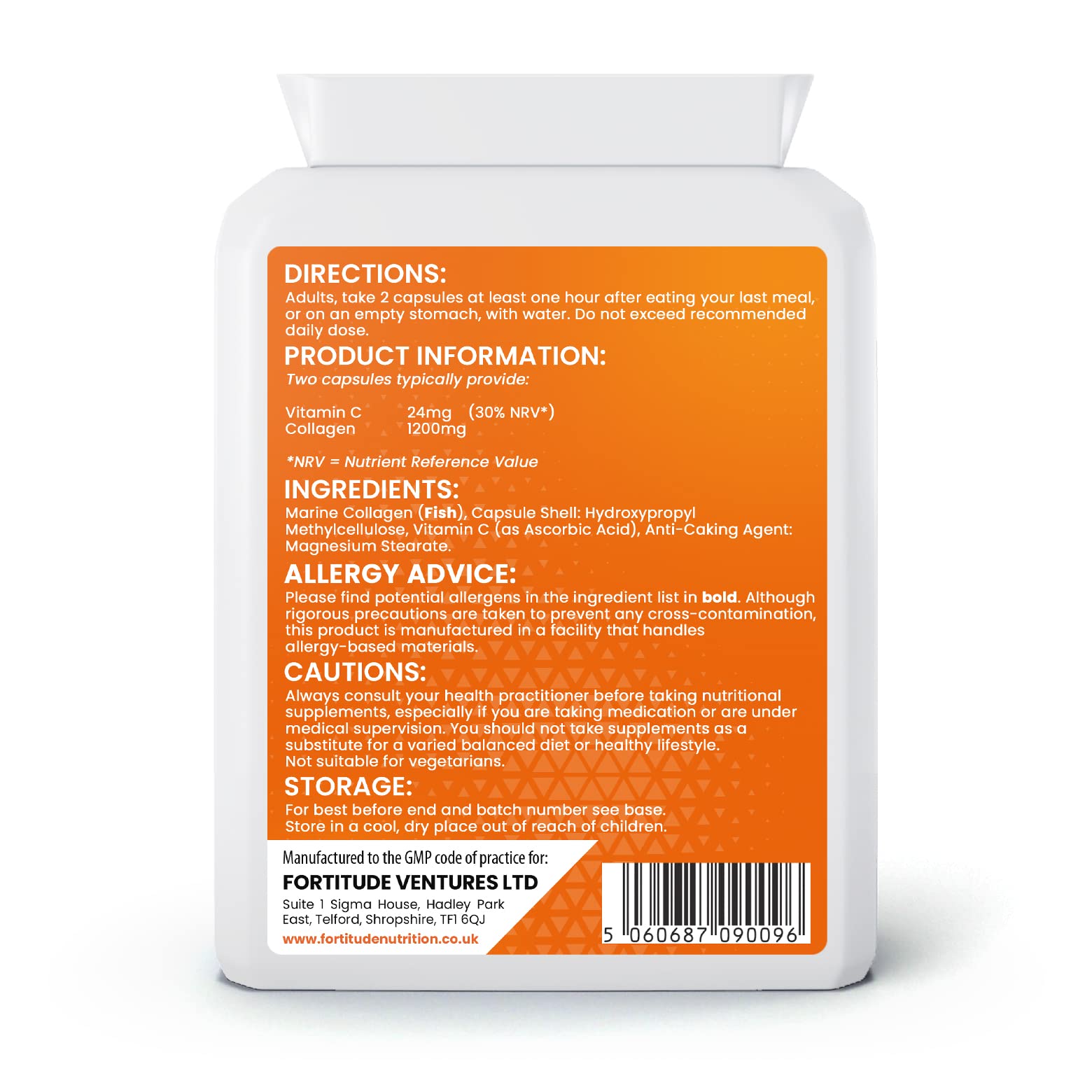 Marine Collagen Capsules | Hydrolyzed Marine Collagen with Vitamin C | High Strength Collagen Fortitude Nutrition buy supplements canada