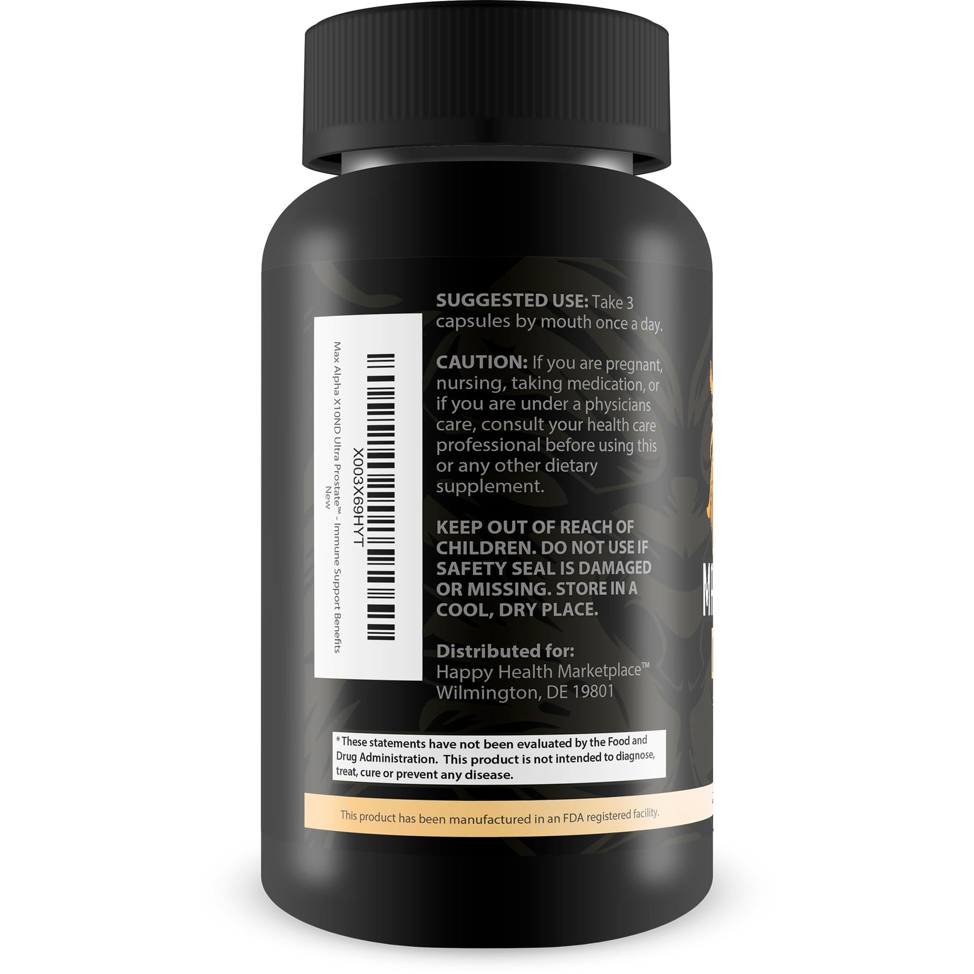 Max Alpha X10ND Ultra Prostate - T Prostate Support for Men - Promote Energy & Endurance - Blood Flow Support for Prostate Health with Vitamin D, Ginseng, Green Tea, & Zinc - Immune Support Benefits Happy Health Marketplace buy supplements canada