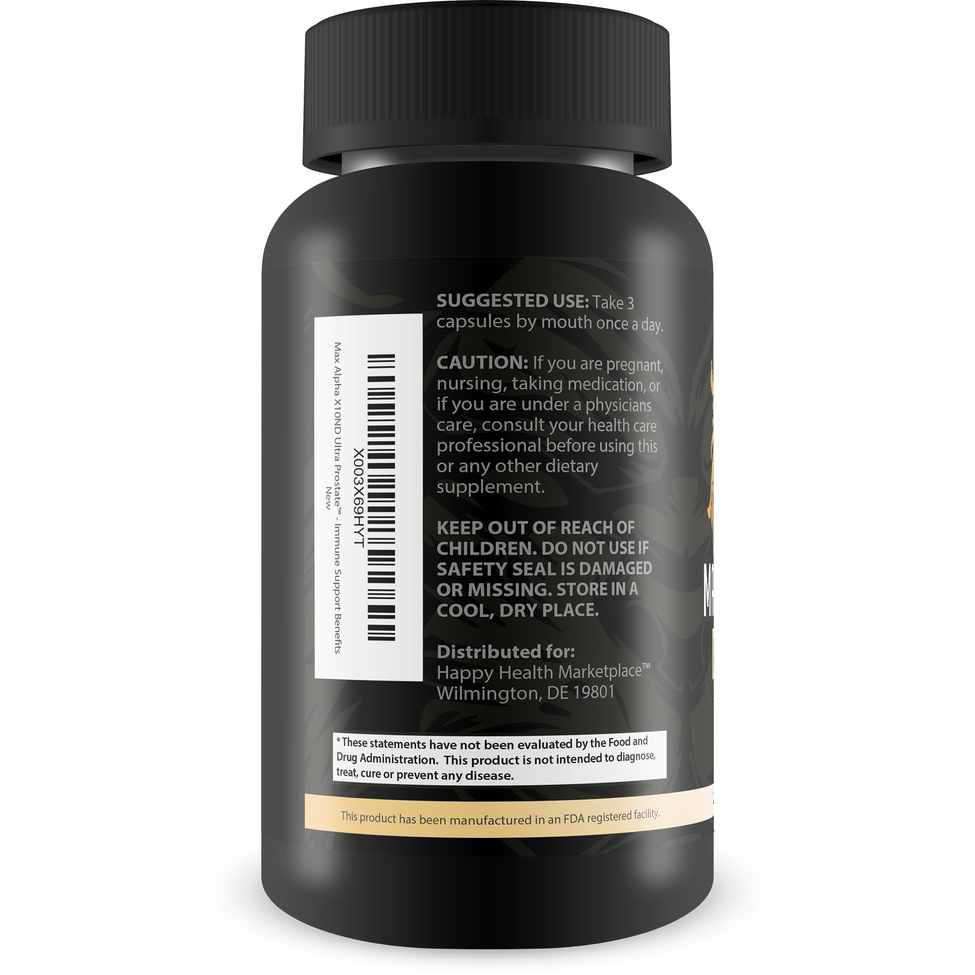 Max Alpha X10ND Ultra Prostate - T Prostate Support for Men - Promote Energy & Endurance - Blood Flow Support for Prostate Health with Vitamin D, Ginseng, Green Tea, & Zinc - Immune Support Benefits Happy Health Marketplace buy supplements canada