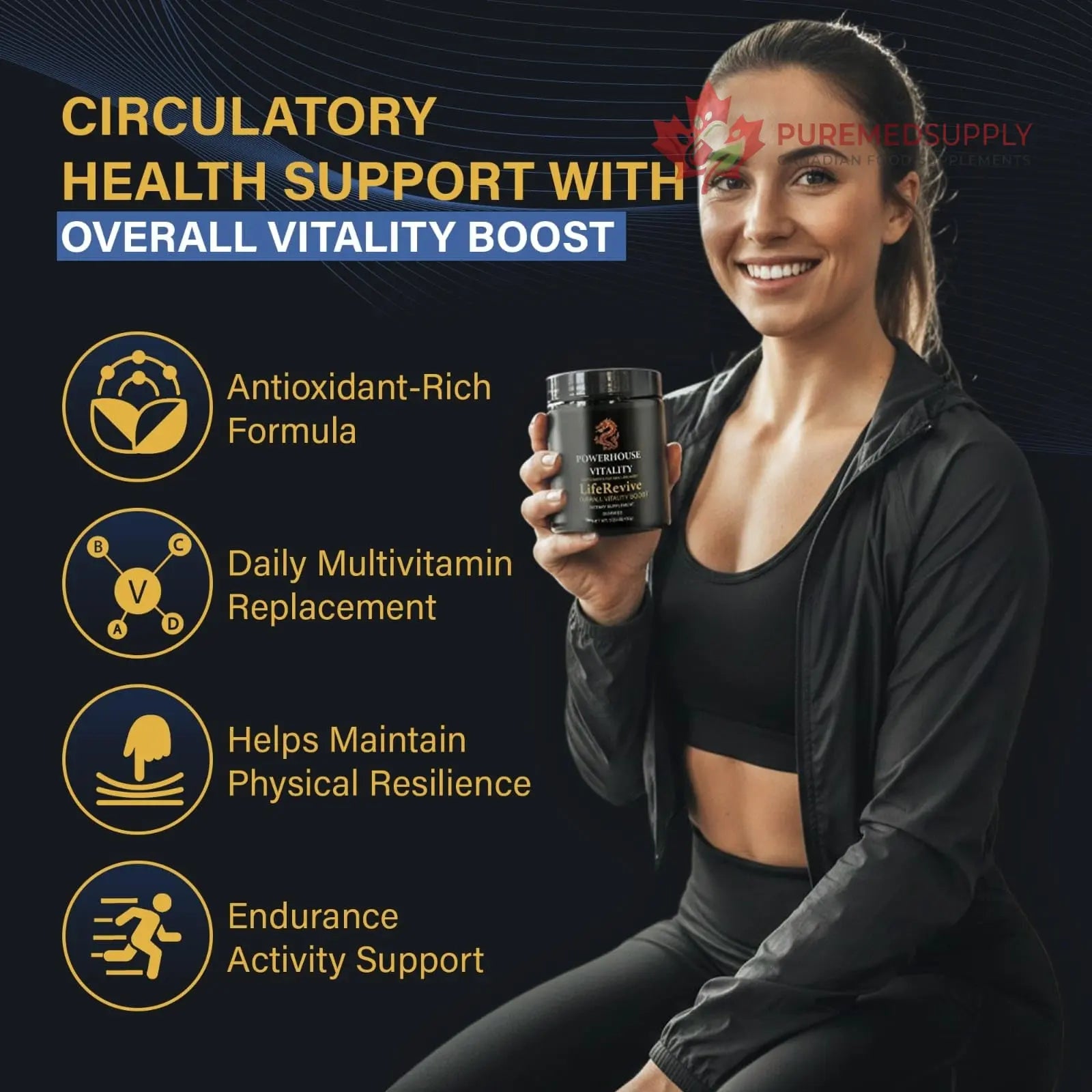 Powerhouse Vitality LifeRevive - Overall Vitality Boost | Vitamin Gummies for Men & Women Powerhouse Vitality buy supplements canada