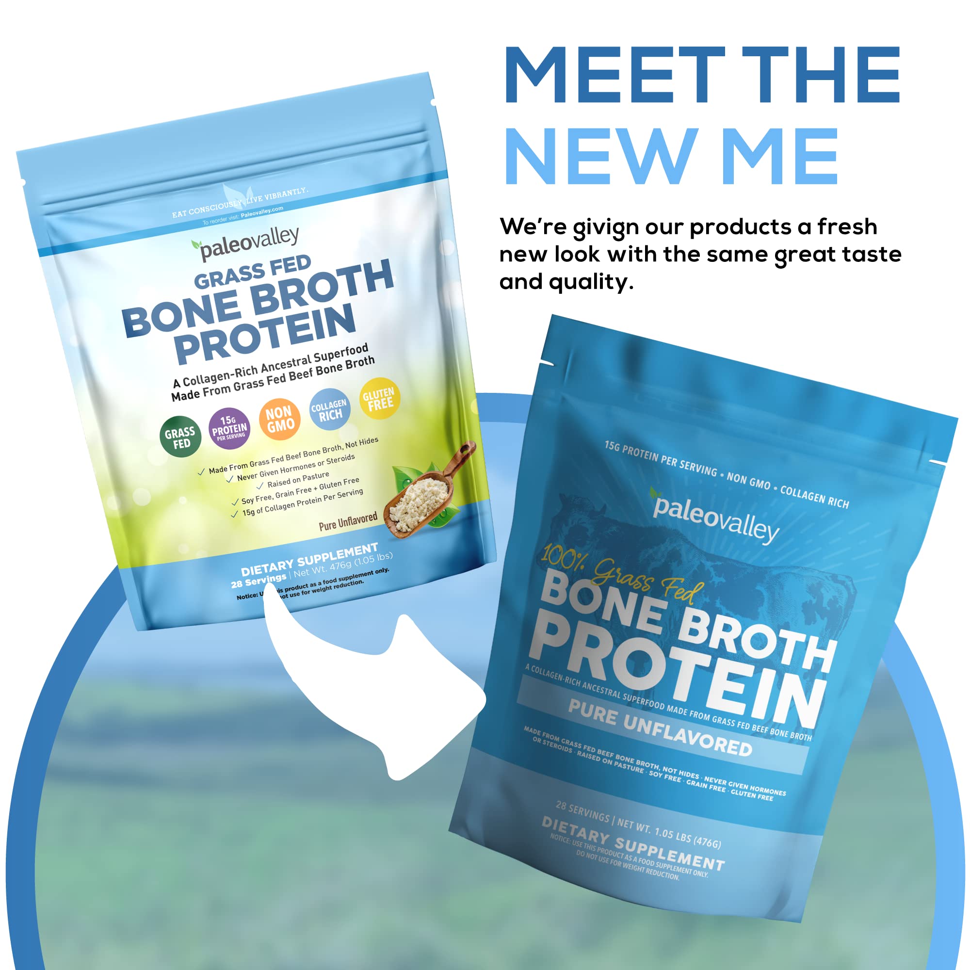 Paleovalley 100% Grass Fed Beef Bone Broth Protein Powder - Rich in Collagen Peptides Paleovalley buy supplements canada