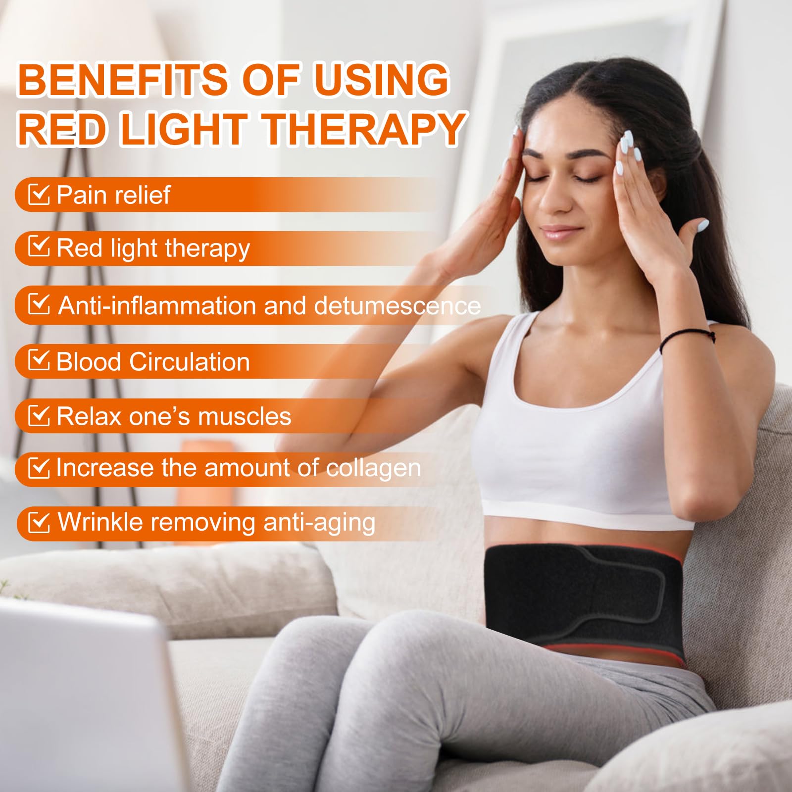 EquiZen Red Light Therapy Belt - Red Light Therapy for Body, Infrared Light Therapy Device EquiZen buy supplements canada