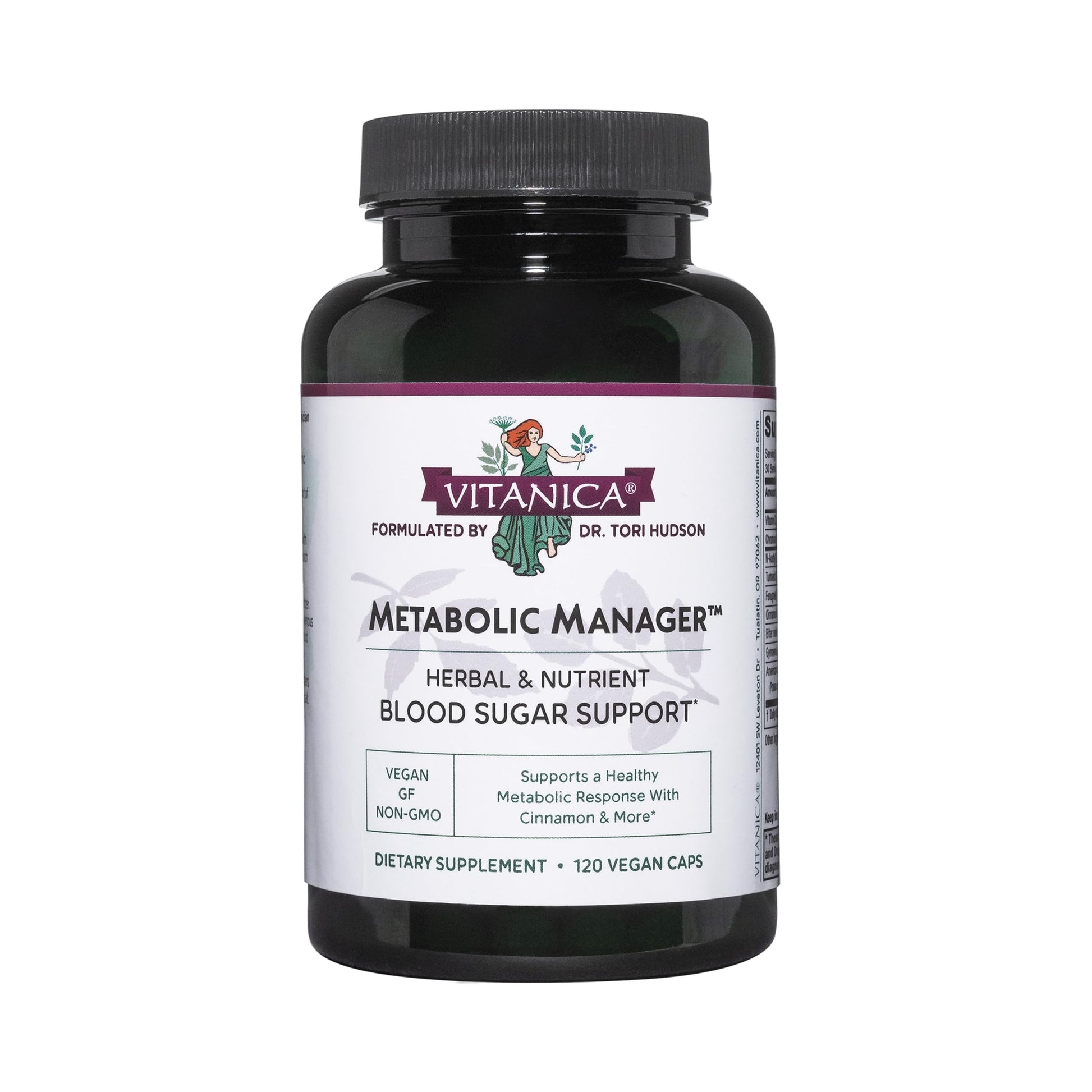 Vitanica Metabolic Manager - Herbal Supplement to Support Healthy Metabolic Response - Dietary Supplement with Vitamin D - Vegan Antioxidant Supplement - 120 Capsules Vitanica buy supplements canada