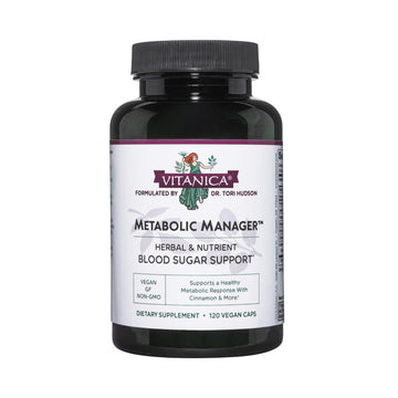 Vitanica Metabolic Manager - Herbal Supplement to Support Healthy Metabolic Response - Dietary Supplement with Vitamin D - Vegan Antioxidant Supplement - 120 Capsules Vitanica buy supplements canada