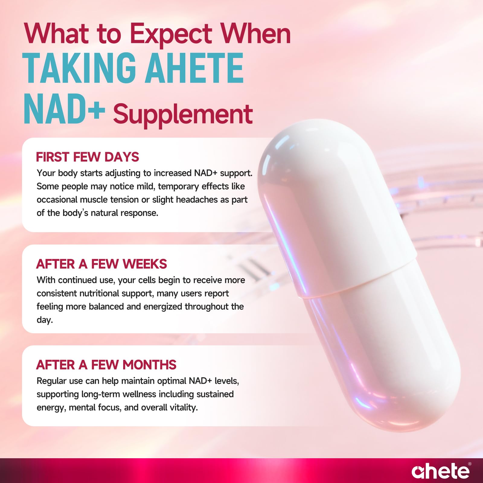 Ahete NAD Supplement with L-Ergothioneine, PQQ, Vitamin B6, and NMNH Supplement - for Cellular Health, Energy Support and Healthy Aging for Women & Men - Vegetarian, Non-GMO, Gluten Free- 90 Capsules Ahete buy supplements canada