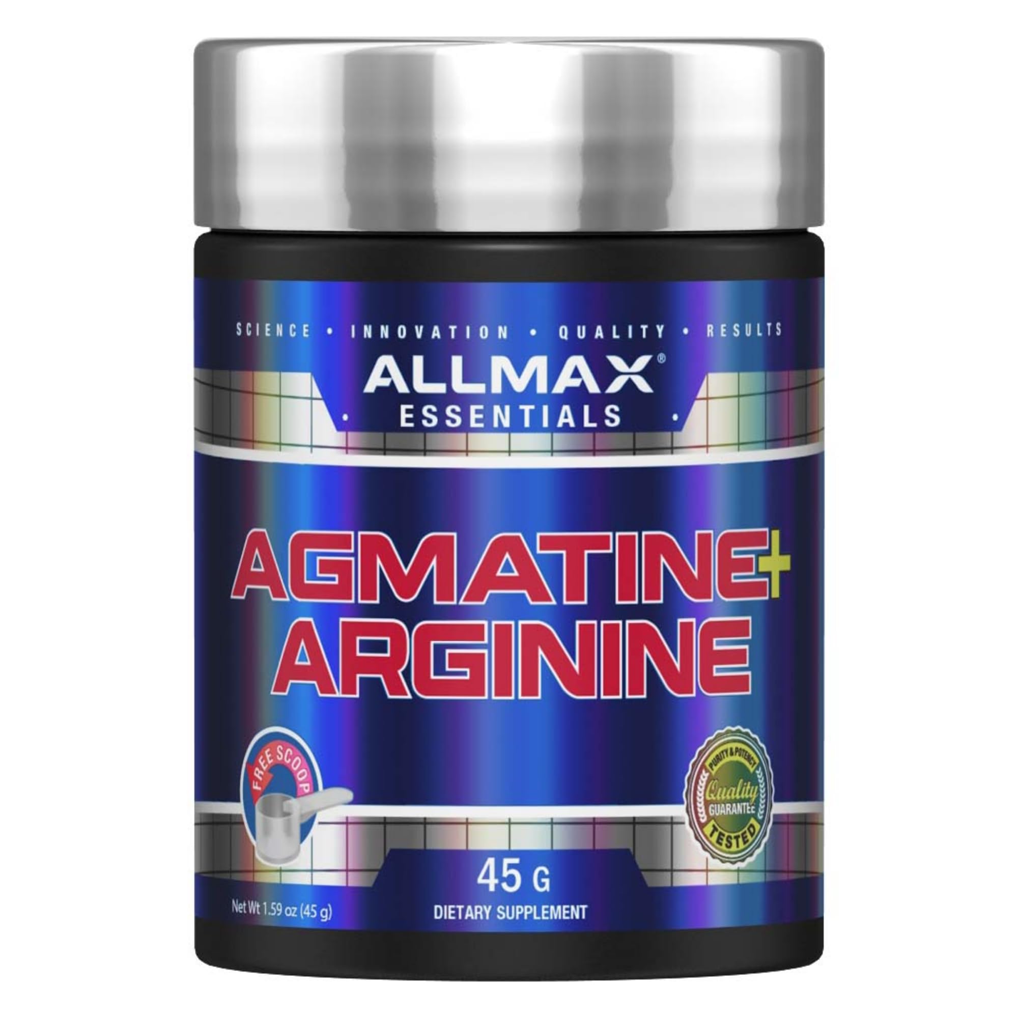 ALLMAX AGMATINE ARGININE - 45 g - Modulates Nitric Oxide Levels - Improves Body ALLMAX Nutrition buy supplements canada