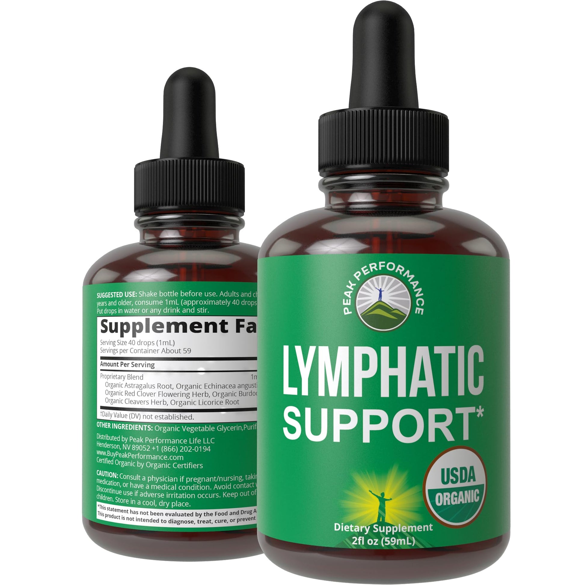 USDA Organic Lymphatic Drainage Drops. Sugar Free, Tasty 6-in-1 Lymph System Support for Detox, Cleanse. Vegan Supplement with Astragalus, Echinacea, Red Clover, Cleavers Herb, Licorice & Burdock Root Peak Performance buy supplements canada