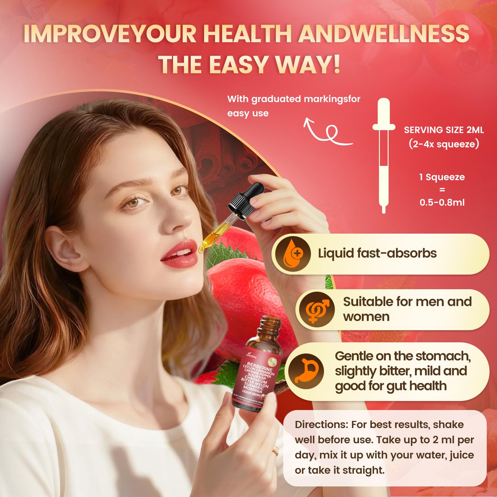 14-in-1 Berberine with Ceylon Cinnamon Supplement Liquid Drops, 1800mg + 30:1 Liposomal Tech with Cayenne Pepper, Soursop, Chromium, Bitter Melon, Turmeric, Moringa, Gymnema VivoNu buy supplements canada