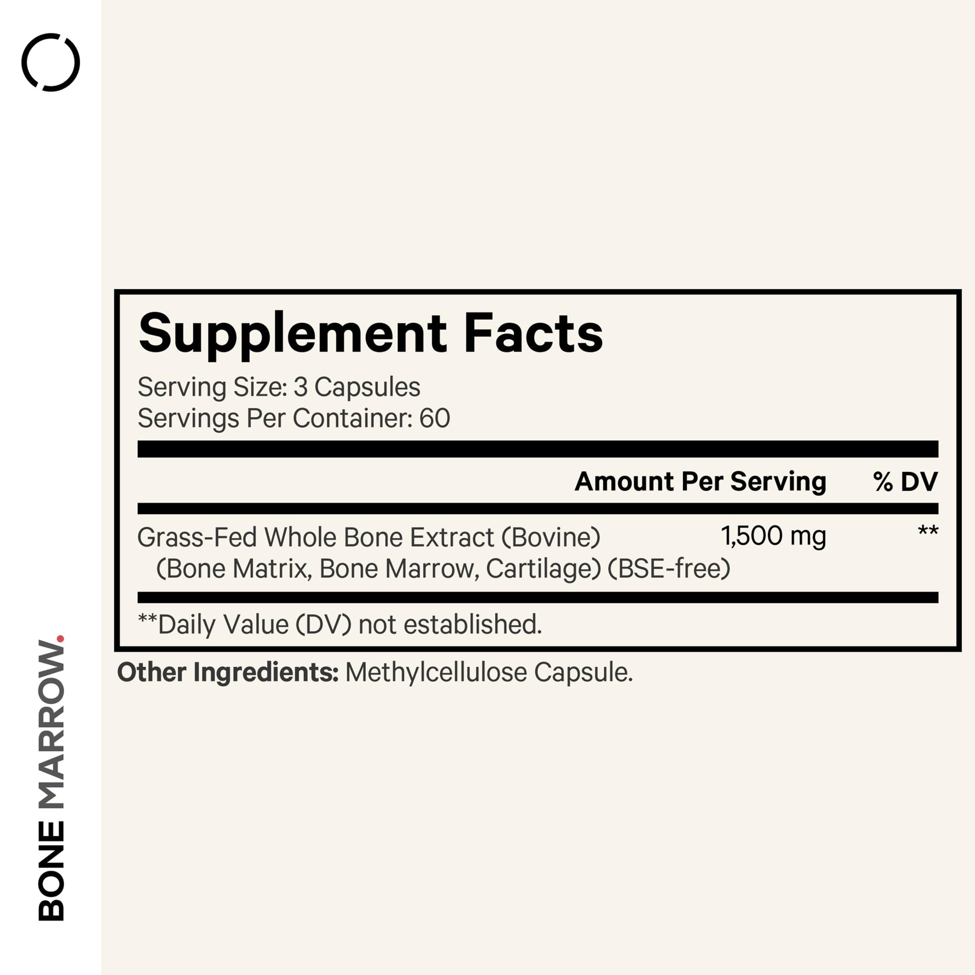 Codeage Grass-Fed Bone Marrow Supplement – Freeze-Dried, Non-Defatted Beef Bone Matrix & Cartilage – 1500mg per Serving, 180 Capsules Codeage buy supplements canada