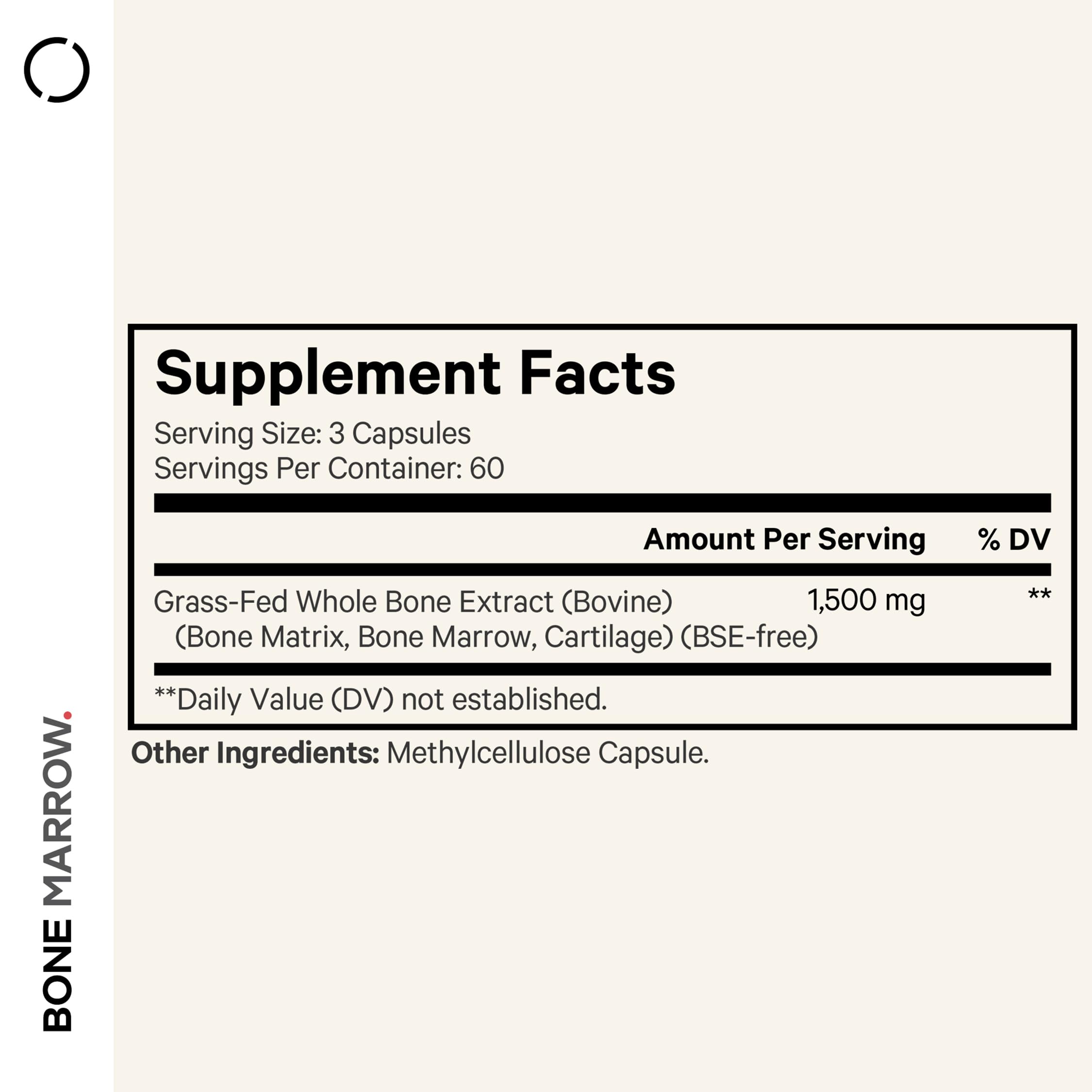 Codeage Grass-Fed Bone Marrow Supplement – Freeze-Dried, Non-Defatted Beef Bone Matrix & Cartilage – 1500mg per Serving, 180 Capsules Codeage buy supplements canada