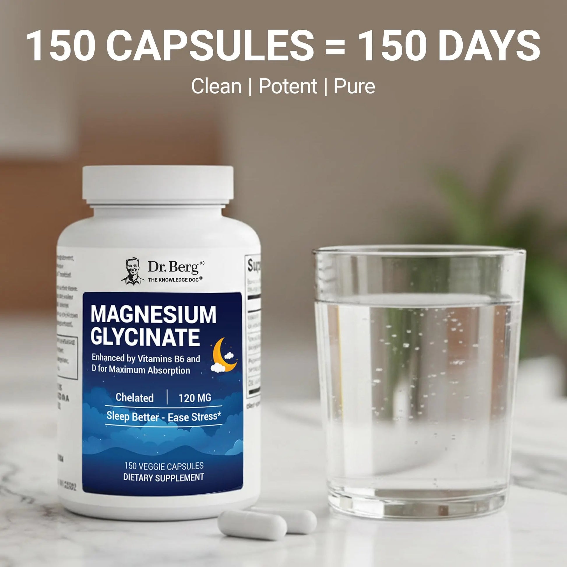 Dr. Berg Magnesium Glycinate 150ct – 4-in-1 Chelated for Muscle, Nerve, Sleep & Stress Support*– w/ D3, B6 & Zinc – 4X Lab-Tested – No Fillers – Formulated in USA, GMP-Certified Dr. Berg Nutritionals buy supplements canada