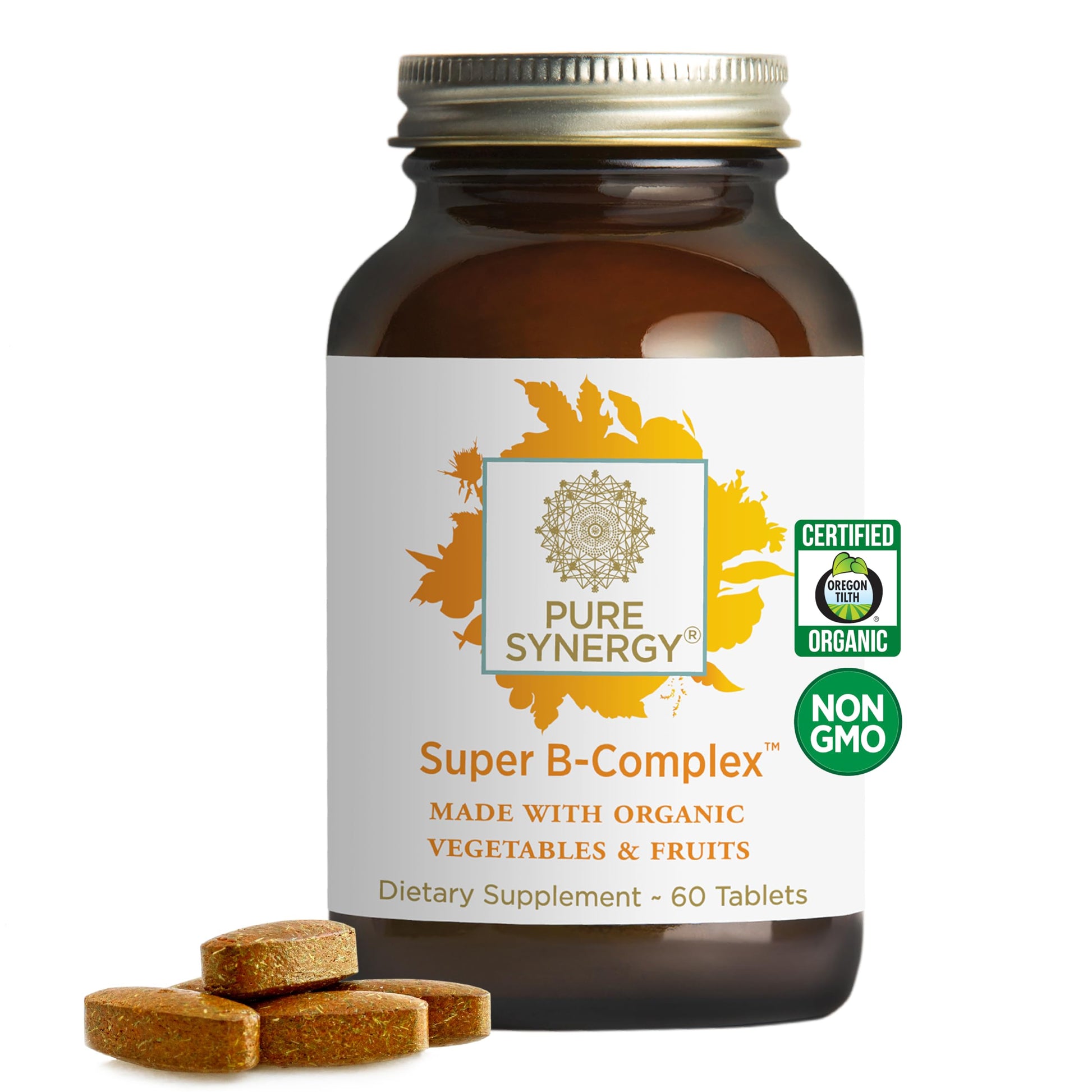 PURE SYNERGY Super B-Complex | Vitamin B Complex Made with Organic Whole Foods | Vegan Supplement with Natural Vitamin B12, Niacin, and Folate | for Energy PURE SYNERGY buy supplements canada