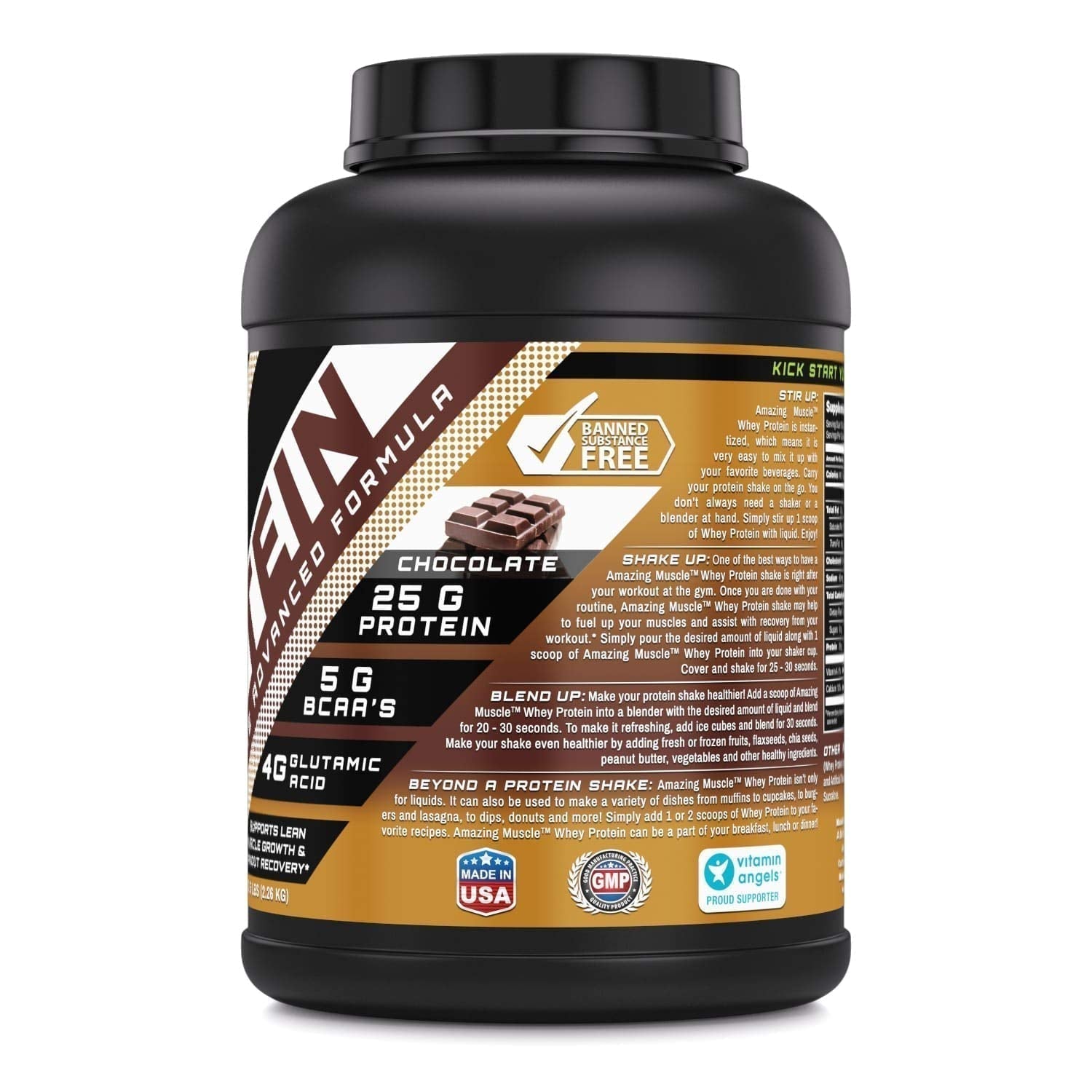 Amazing Muscle 100% Whey Protein Powder *Advanced Formula with Whey Protein Amazing Nutrition buy supplements canada