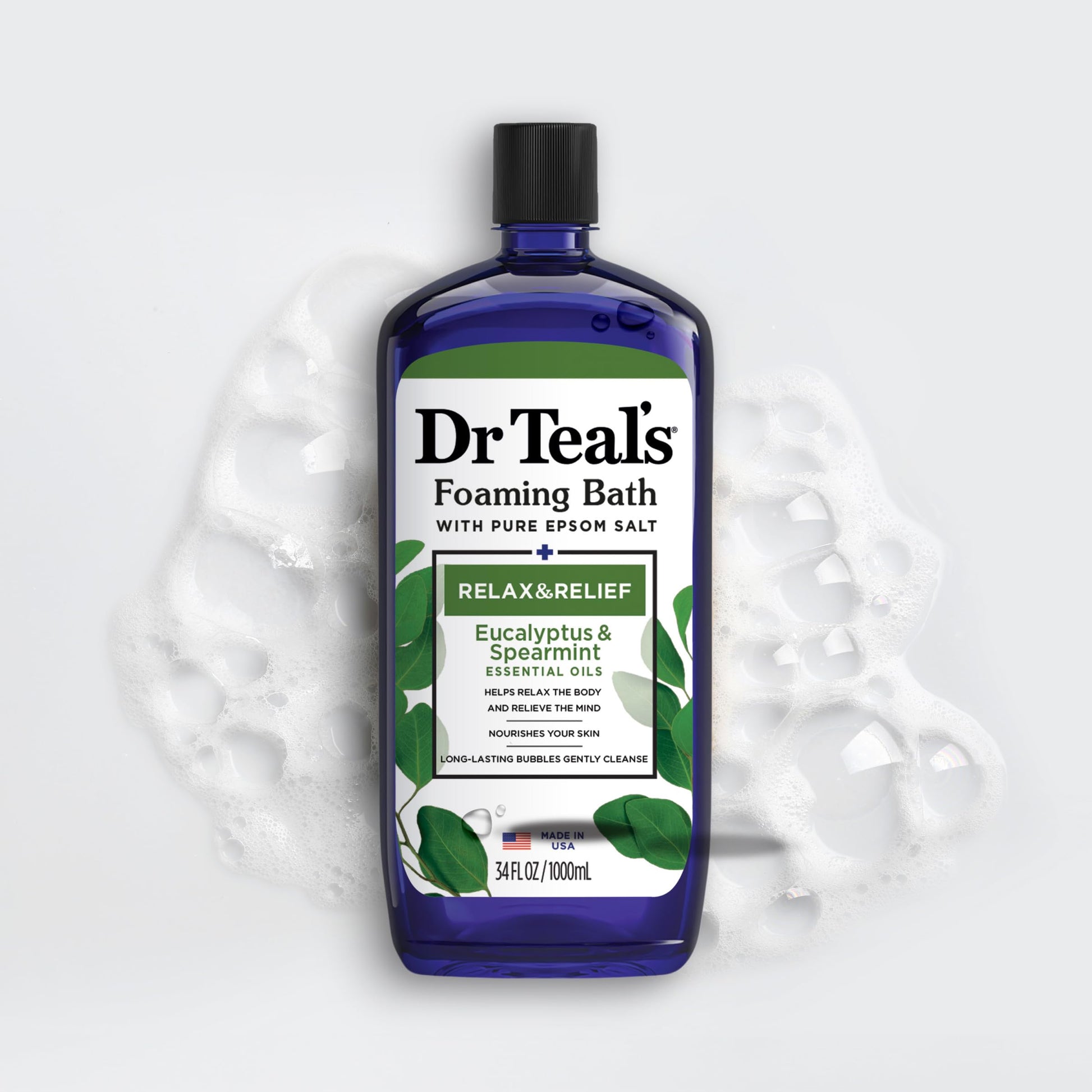 Dr Teal's Foaming Bath with Pure Epsom Salt, Relax & Relief with Eucalyptus & Spearmint Dr Teal's buy supplements canada