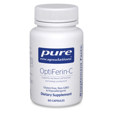 Pure Encapsulations OptiFerin-C - for Red Blood Cells & Energy - Iron Absorption Support - Energy Supplement* - Vitamin C Enriched - Gluten Free & Non-GMO - 60 Capsules Pure Encapsulations buy supplements canada
