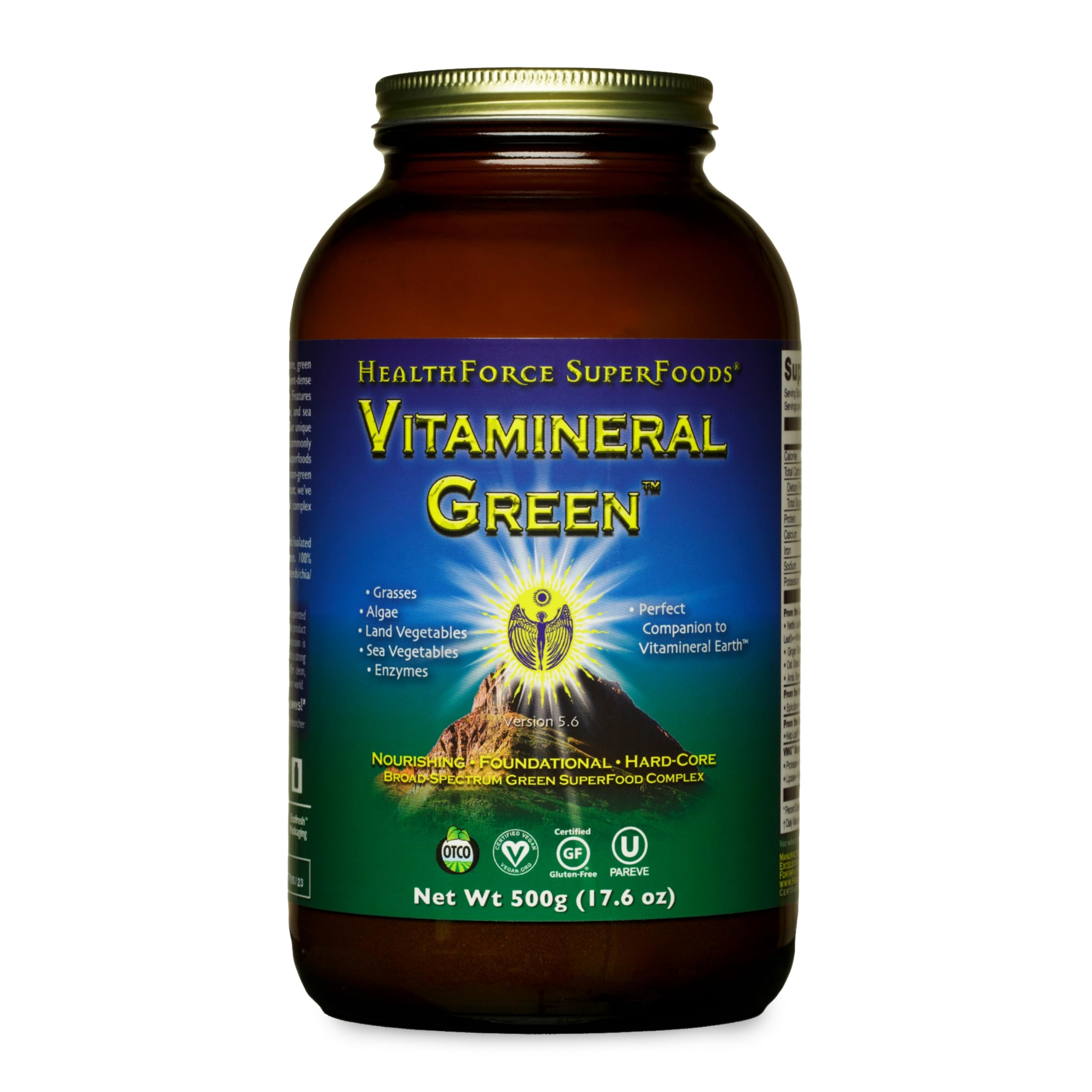 HEALTHFORCE SUPERFOODS Vitamineral Green - Mineral Supplement for Immune & Thyroid Support - Green Powder Supplement with Ingredients from The Land - Gluten-Free & Vegan - 500 Grams HEALTHFORCE SUPERFOODS buy supplements canada