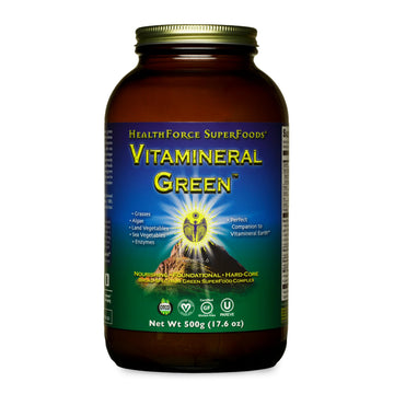 HEALTHFORCE SUPERFOODS Vitamineral Green - Mineral Supplement for Immune & Thyroid Support - Green Powder Supplement with Ingredients from The Land - Gluten-Free & Vegan - 500 Grams HEALTHFORCE SUPERFOODS buy supplements canada