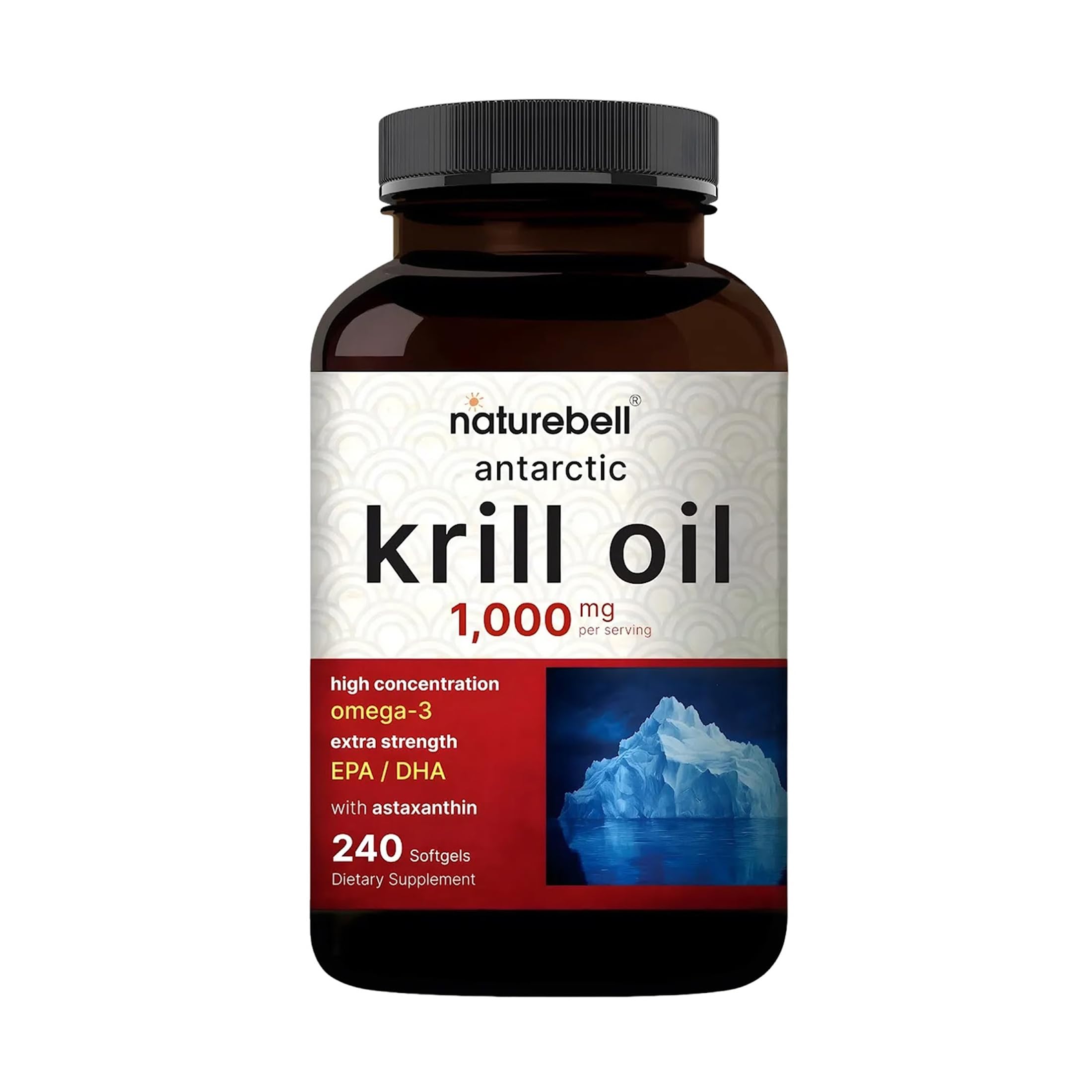 NatureBell Antarctic Krill Oil 1,000mg - 240 Softgels - Omega-3 Heart, Joint & Immune Health Support* NatureBell buy supplements canada