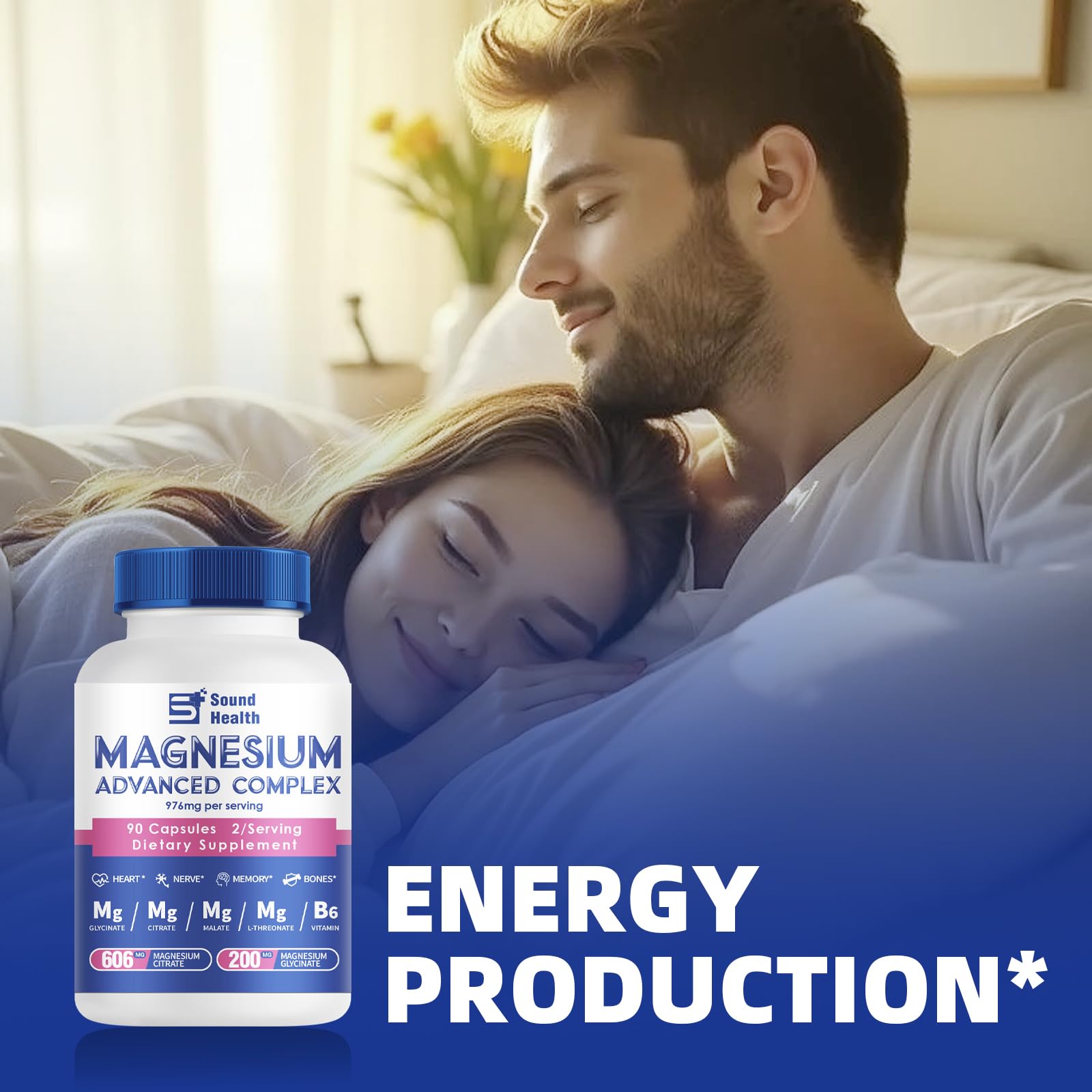 Magnesium Complex Capsule 5 in 1 Magnesium Supplement from Magnesium Glycinate, Citrate, Malate, L-Threonate & Vitamin B6, High Absorption Magnesium Supplement, Non-GMO, Vegan Sound Health Plus buy supplements canada