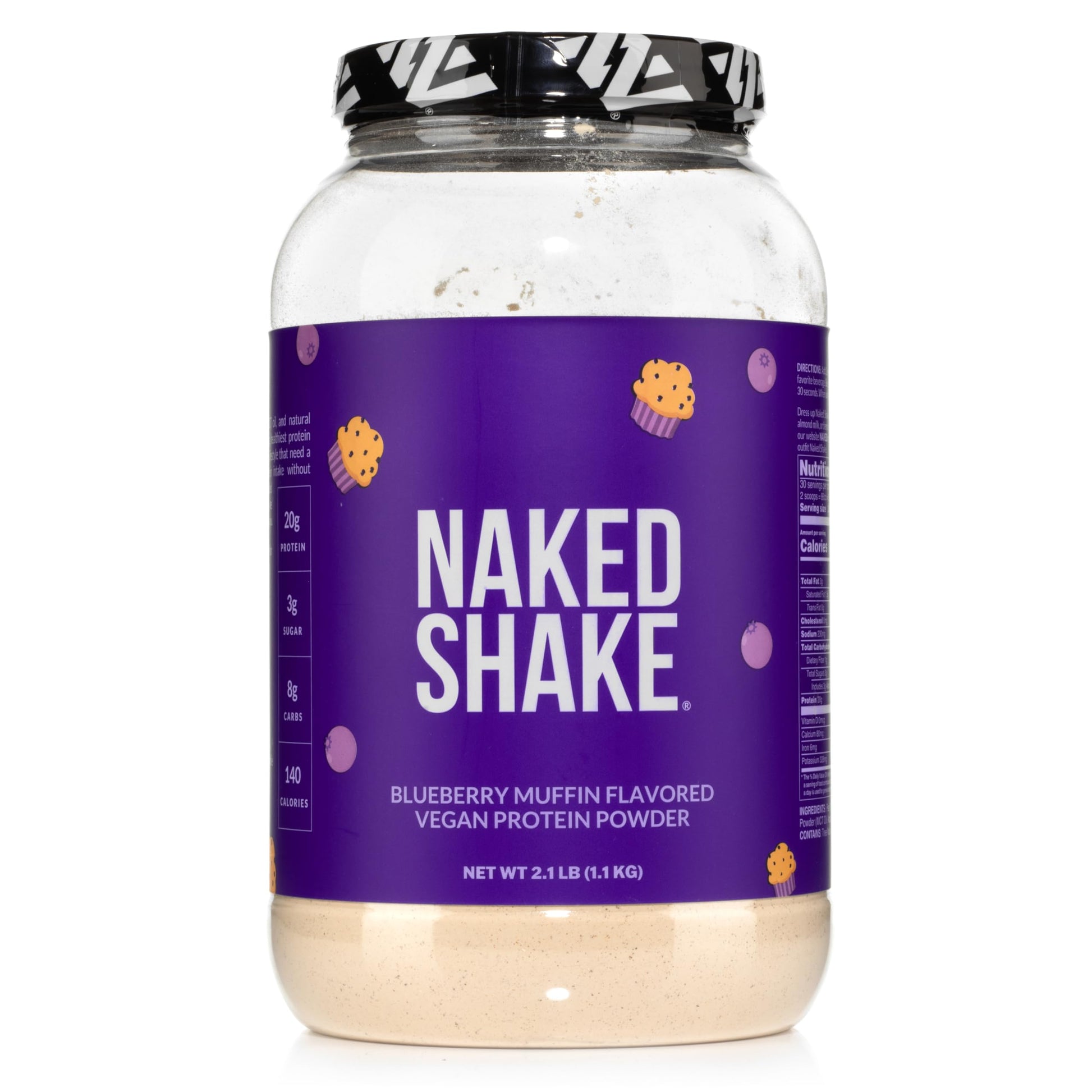 Naked Shake - Blueberry Muffin Protein Powder - Flavored Plant Based Protein Naked Nutrition buy supplements canada