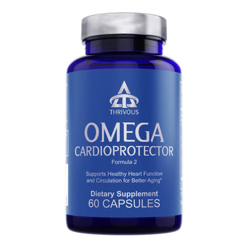 Thrivous Omega Cardioprotector – Advanced Heart & Circulation Support Supplement with AvailOm Omega-3, Garlic, Gotu Kola, Oligopin Pine Bark – 60 Vegan Capsules Thrivous buy supplements canada