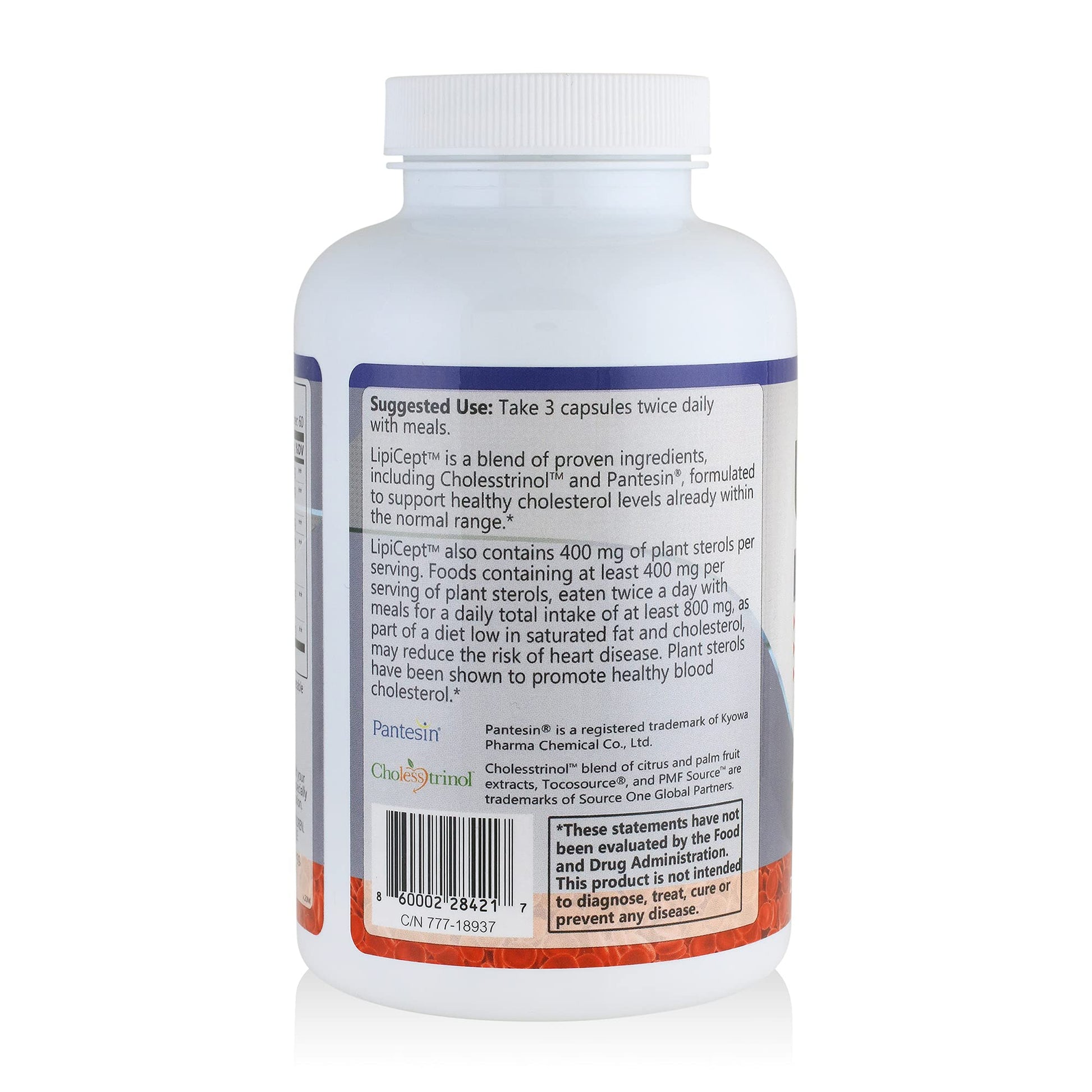 HCP Formulas - LipiCept - Natural Cholesterol Support Formula with Plant Sterols - Maintain Healthy Cholesterol Levels Already Within a Normal Range - Vegetarian - Dietary Supplement - 180 Caps HCP Formulas buy supplements canada