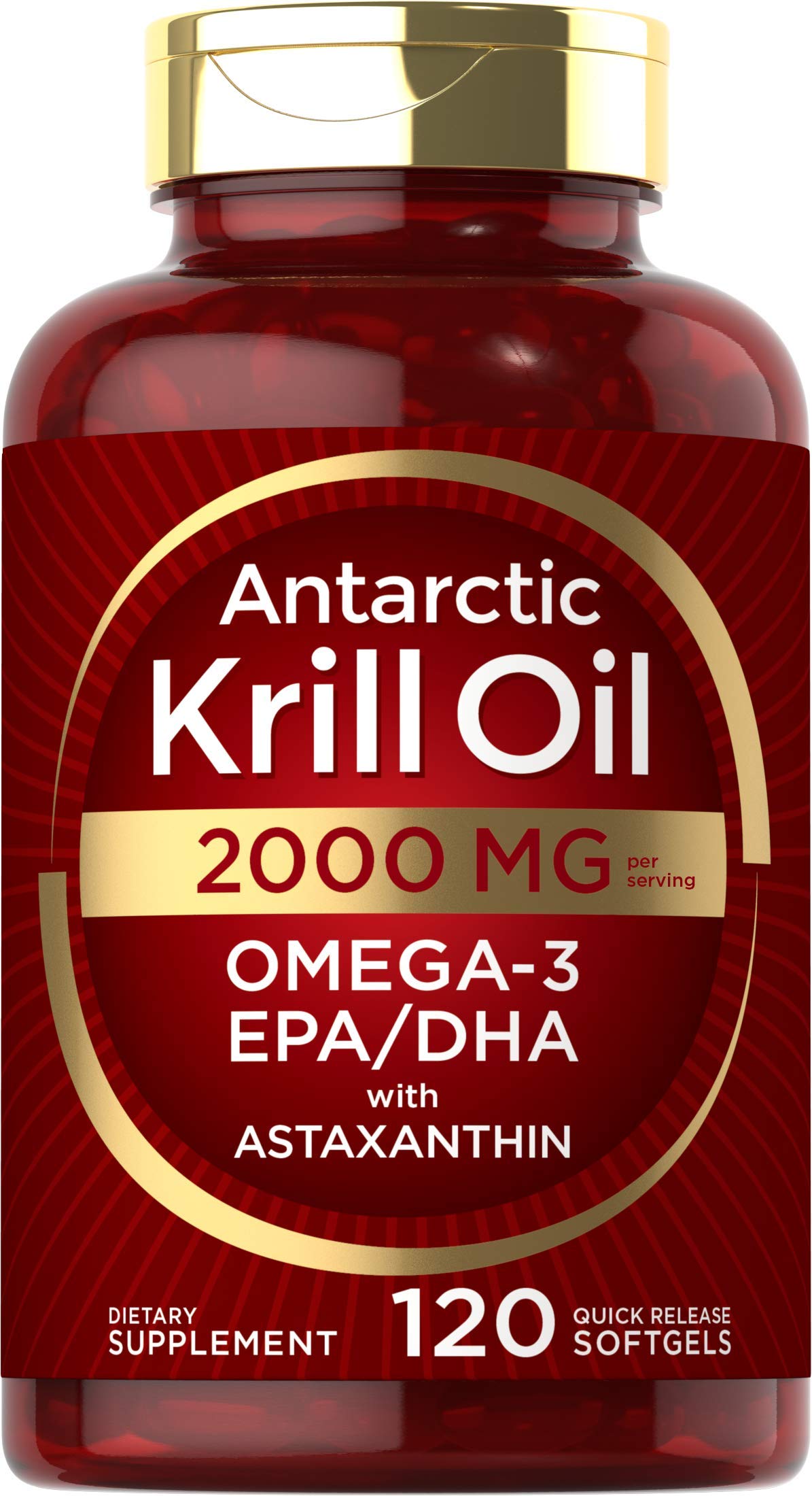 Carlyle Antarctic Krill Oil 2000 mg 120 Softgels | Omega-3 EPA, DHA, with Astaxanthin Carlyle buy supplements canada
