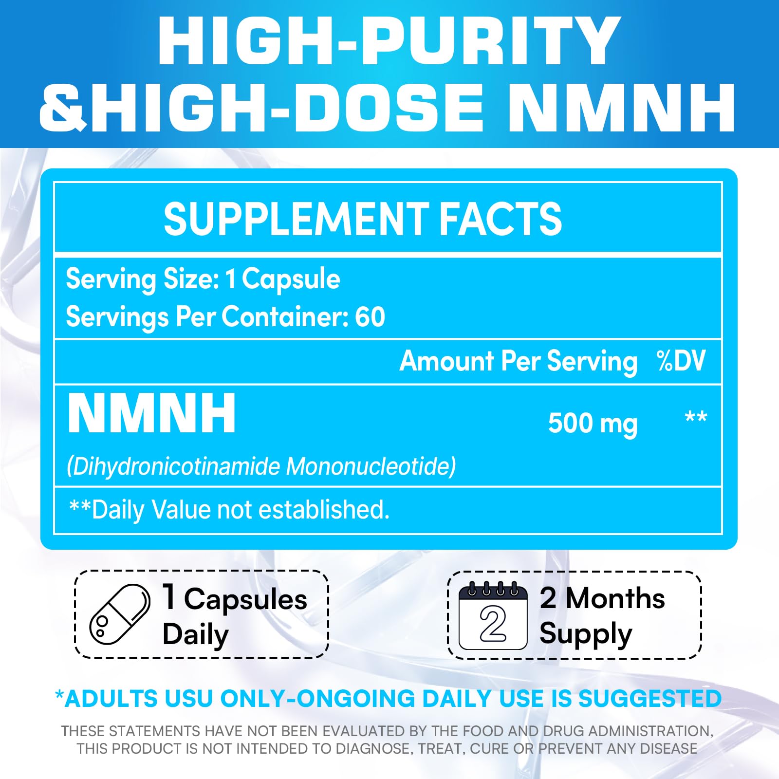 Kaumipor NMNH (Dihydronicotinamide Mononucleotide) NMN Alternative Supplement, 500 mg Per Serving NAD Supplement to Boost NAD+ Levels, for Anti Aging, Energy, Immunity, Focus, 60 Vegan Capsules Kaumipor buy supplements canada