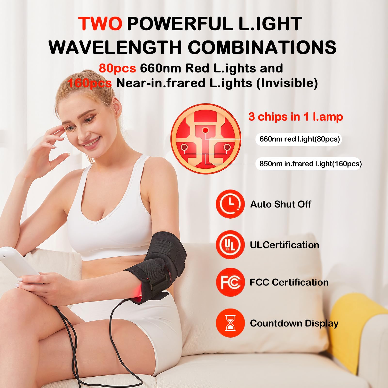 JOBYNA Red and I.nfrared L.ight T.herapy for Elbow Wrap, 850nm Near I.nfrared L.ight & 660nm JOBYNA buy supplements canada