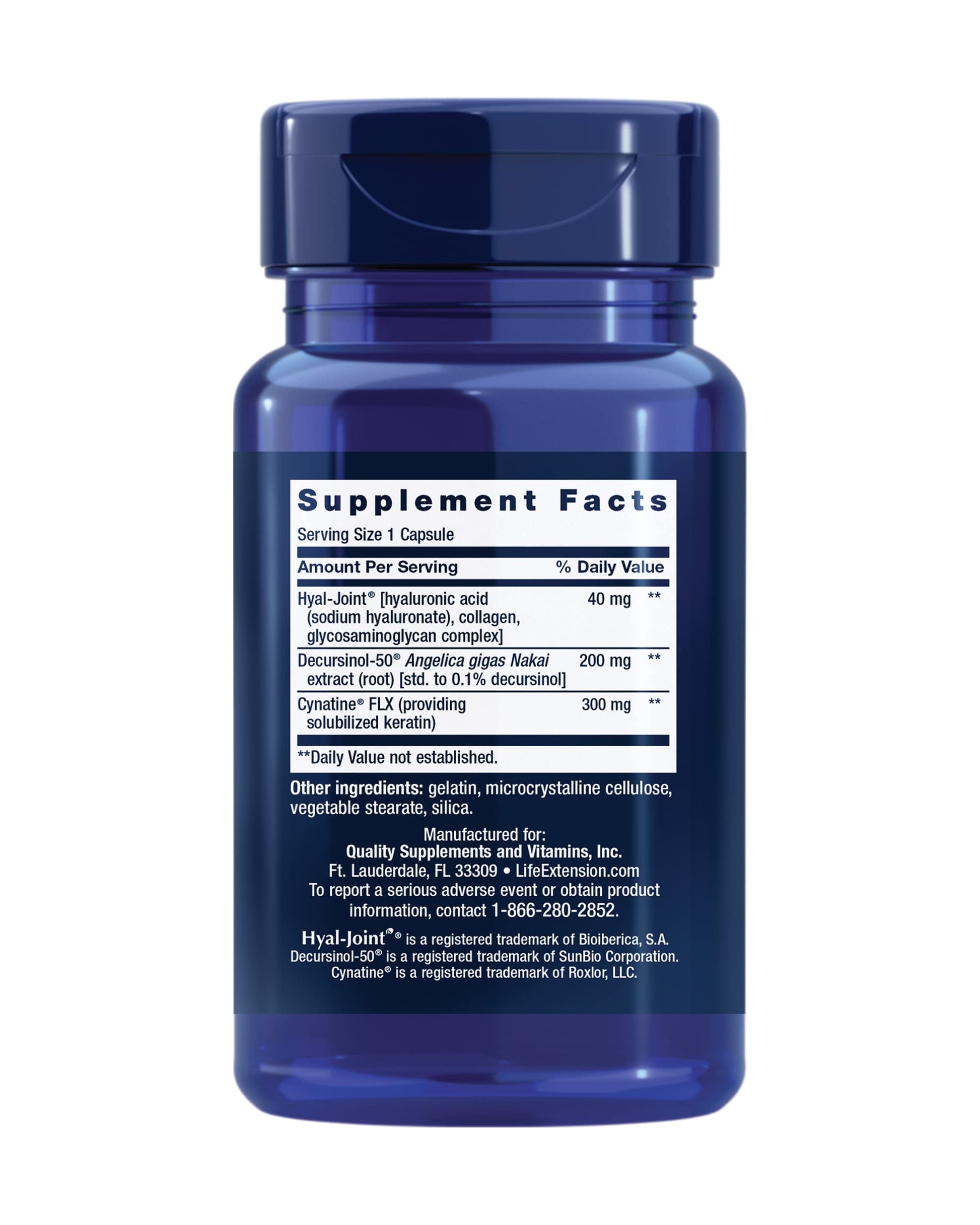 Life Extension Fast-Acting Joint Formula, Keratin, Korean Angelica, hyaluronic Acid, Joint discomfort Relief, Non-GMO, Gluten-Free, 30 Capsules Life Extension buy supplements canada