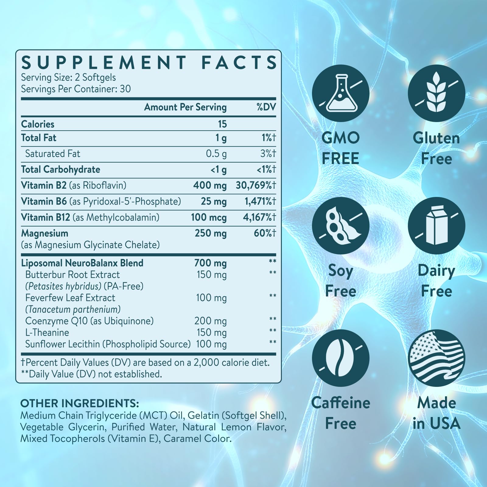 C Calthorvitana Migraine Relief Supplement – Liposomal Riboflavin, Vitamin B2 B6 & B12, Magnesium, CoQ10, L-Theanine, PA-Free Butterbur & Feverfew – Natural Head & Nerve – 60 Softgels C Calthorvitana buy supplements canada