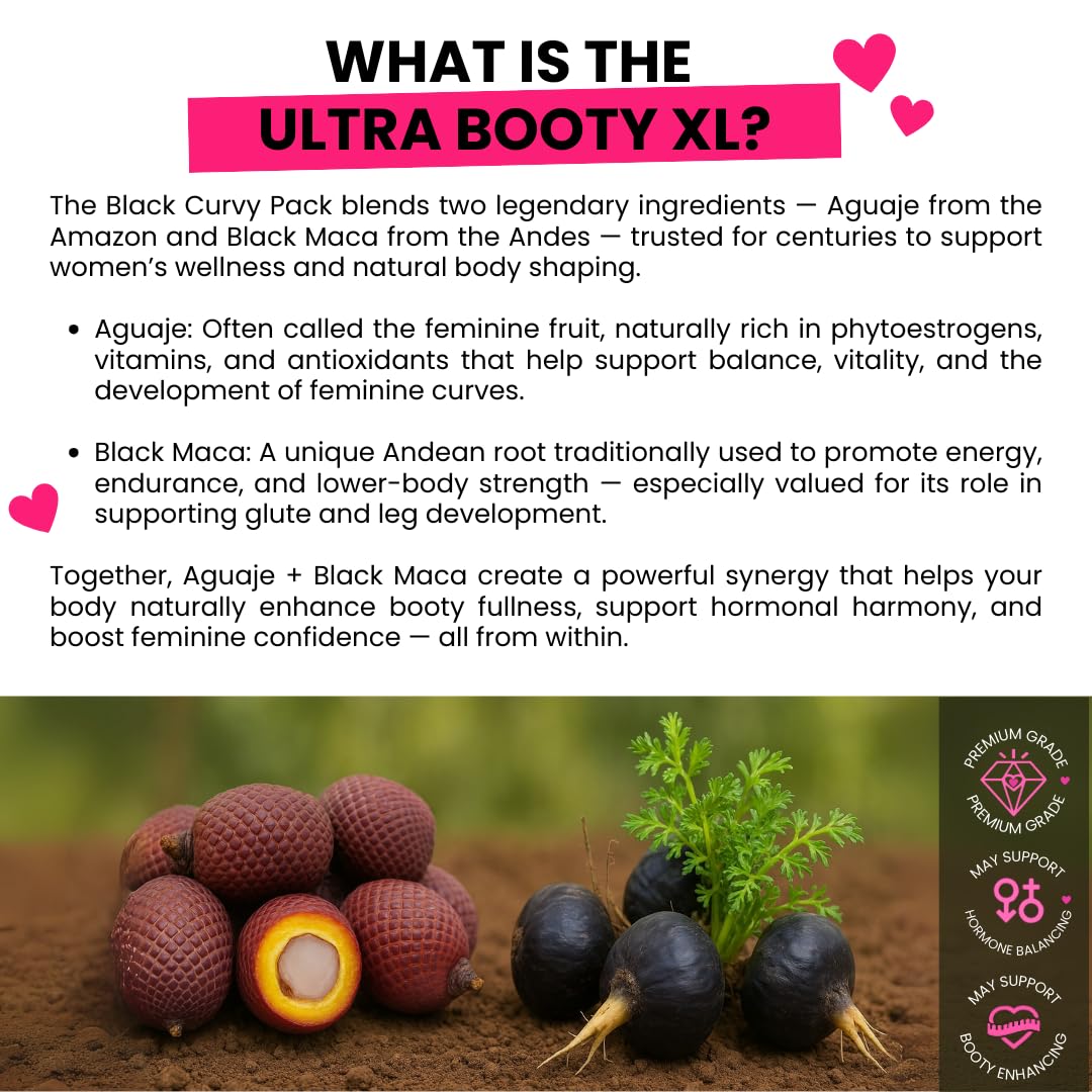 Curvy Fruit Maximum Booty Growth – Ultra Booty Powder with Aguaje + Black Maca – Glute Volume Supplement for Women Curvy Fruit buy supplements canada