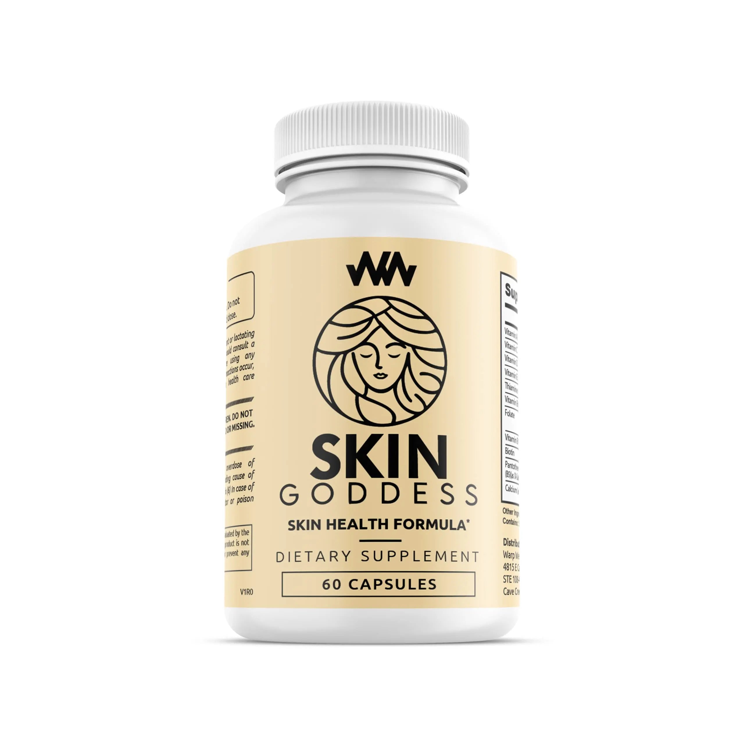 Warped Wellness Womens Skin Health Supplement | Supports Radiant and Youthful Female Complexion | Chinese Peony for Clear Skin and Feminine Glow | Skin Goddess Warped Wellness buy supplements canada