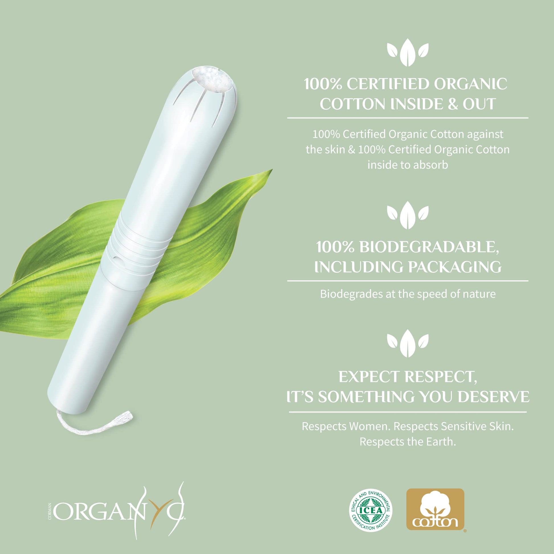 Organyc 100% Certified Organic Cotton Tampons - Cardboard Applicator, Free from Chlorine, Perfumes Organyc buy supplements canada