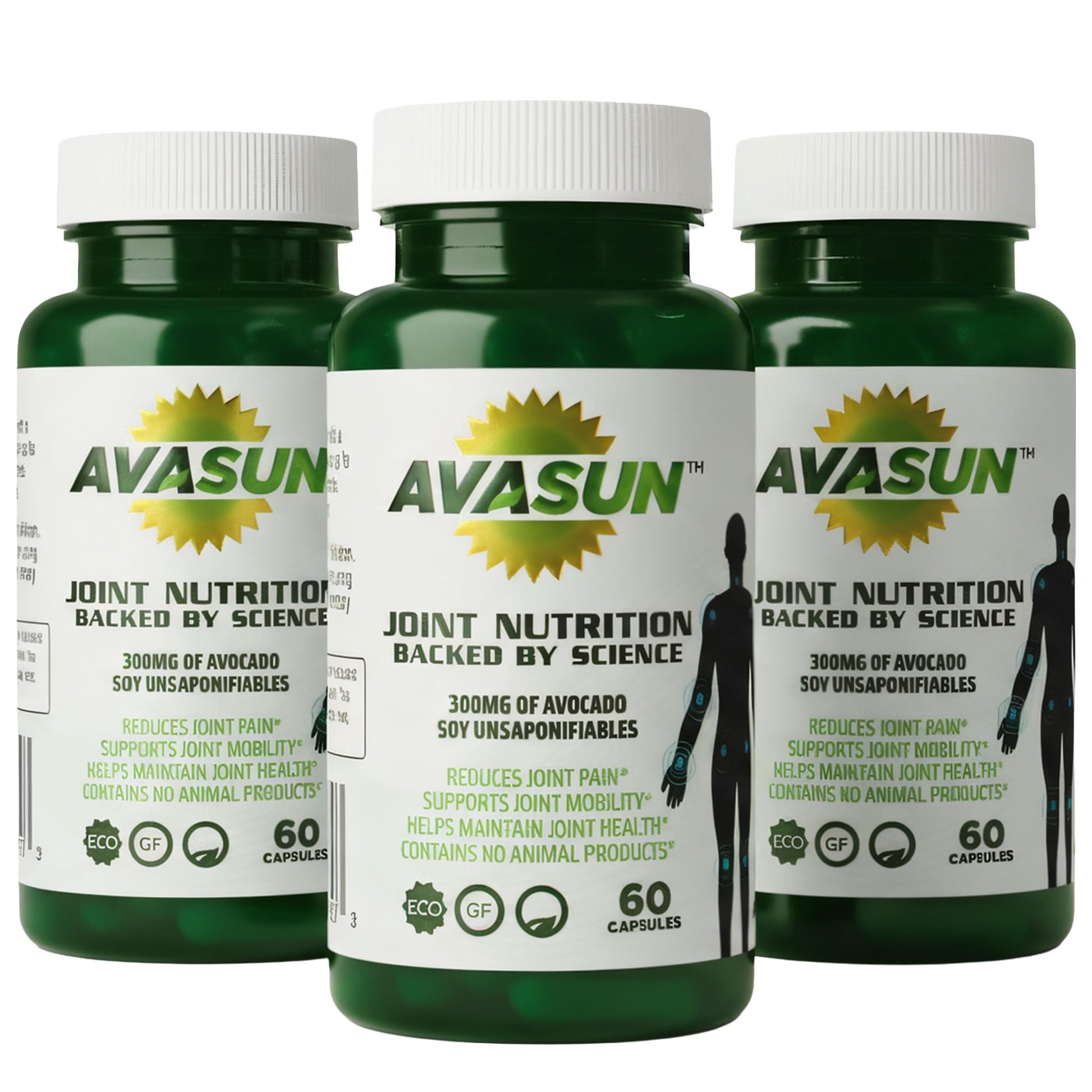 ASU Joint Support Supplement – 300mg Avocado Soy Unsaponifiables for Joint Comfort, Mobility & Cartilage Health, Clinically Studied, Plant-Based, Non-GMO, Gluten-Free, 60 Capsules (6 Month Supply) AvaSun buy supplements canada