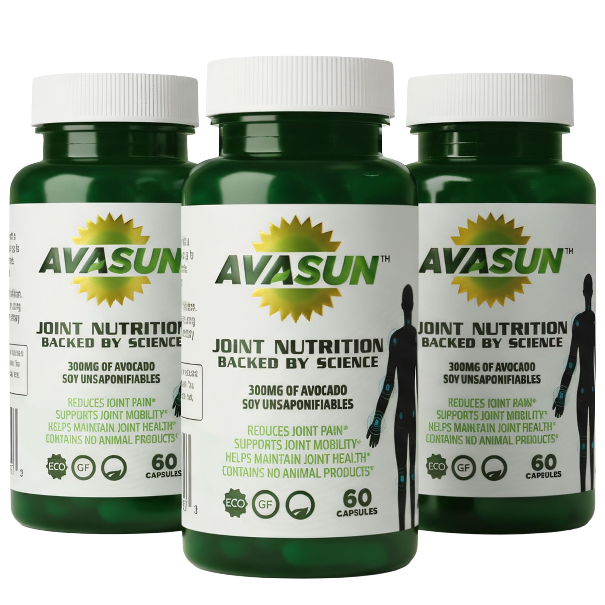 ASU Joint Support Supplement – 300mg Avocado Soy Unsaponifiables for Joint Comfort, Mobility & Cartilage Health, Clinically Studied, Plant-Based, Non-GMO, Gluten-Free, 60 Capsules (6 Month Supply) AvaSun buy supplements canada