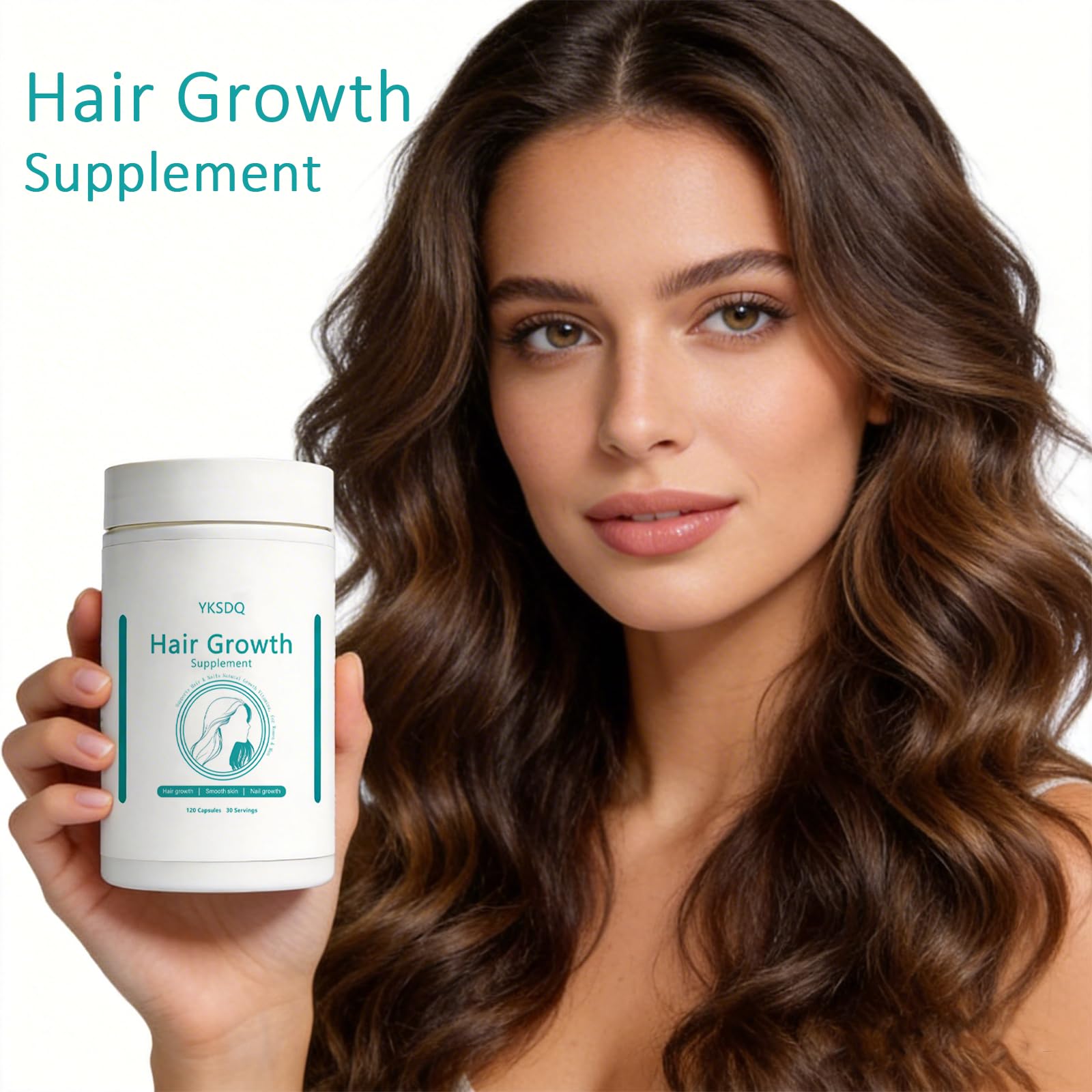 Hair Growth Biotin 10000mcg Supplement with Vitamins A C D E & Calcium - 30-in-1 Formula for Hair & Nails Support, for Women & Men, 30 Servings (1) WOJJ buy supplements canada