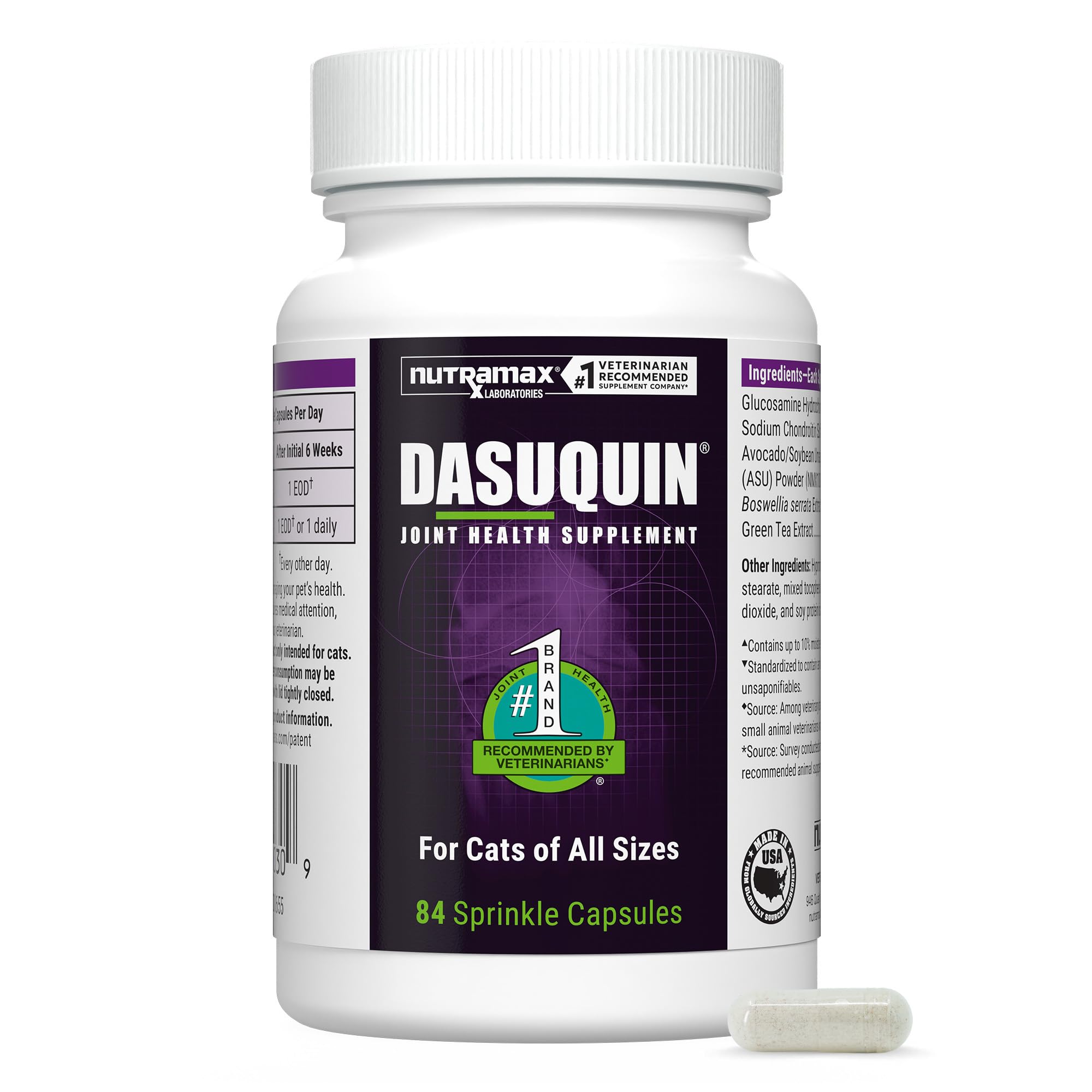 Nutramax Laboratories Dasuquin Joint Health Supplement for Cats - With Glucosamine, Chondroitin, ASU, Boswellia Serrata Extract, and Green Tea Extract, 84 Capsules Nutramax Laboratories buy supplements canada