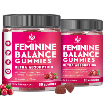 JIANKYTZ (2 Pack) Sugar Free Premium Feminine Balance Gummies for Women - Vaginal Health, Antioxidant, Digestive Health, PH Balance Support, Vaginal Probiotics for Women Gummies, Max Absorption JIANKYTZ buy supplements canada