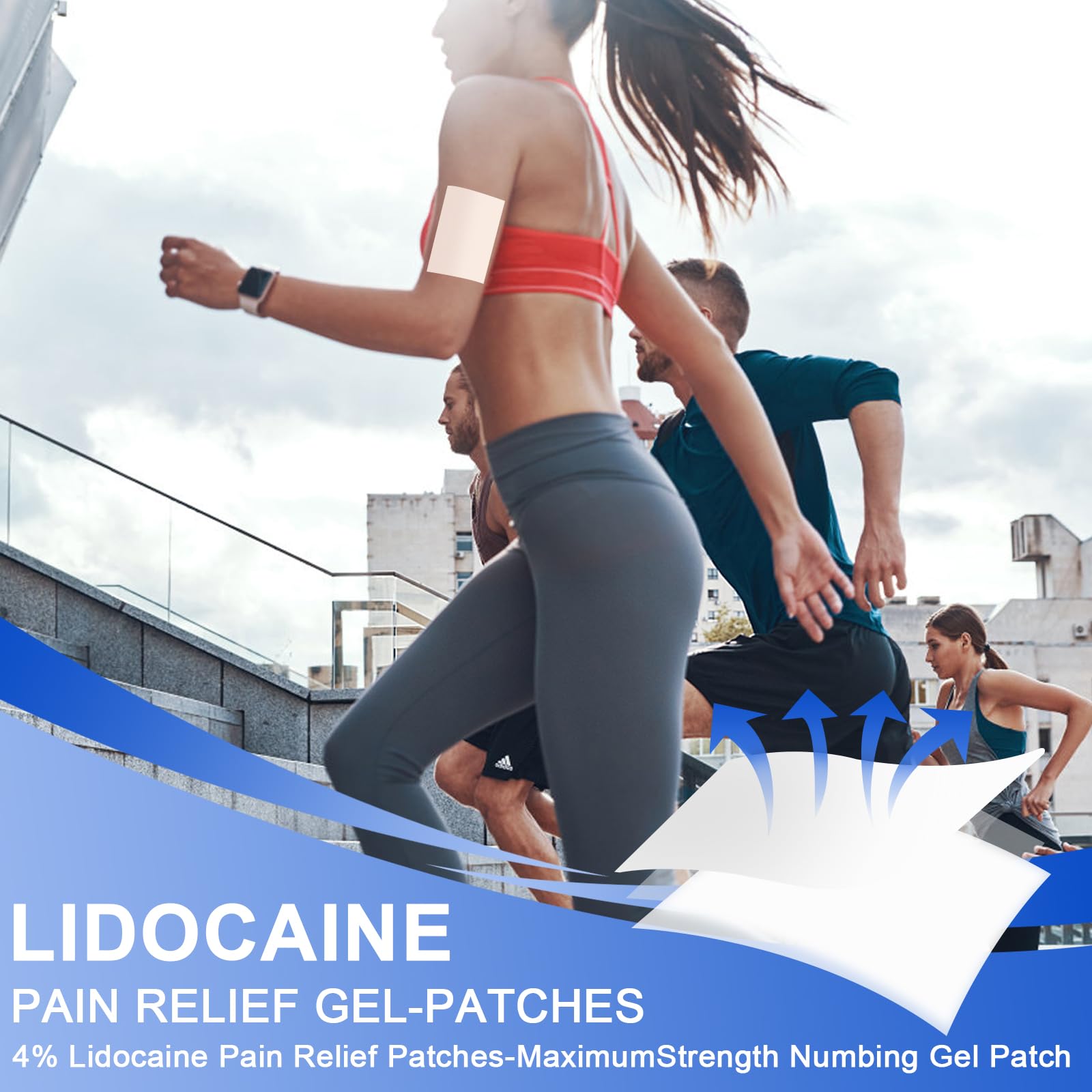 AROSLU Lidocaine Pain Relief Patches Maximum Strength Numbing Gel Patch for Back Knee Neck Shulder Joint Ache Muscle Soreness ICY Compress Topical 20-PCS AROSLU buy supplements canada