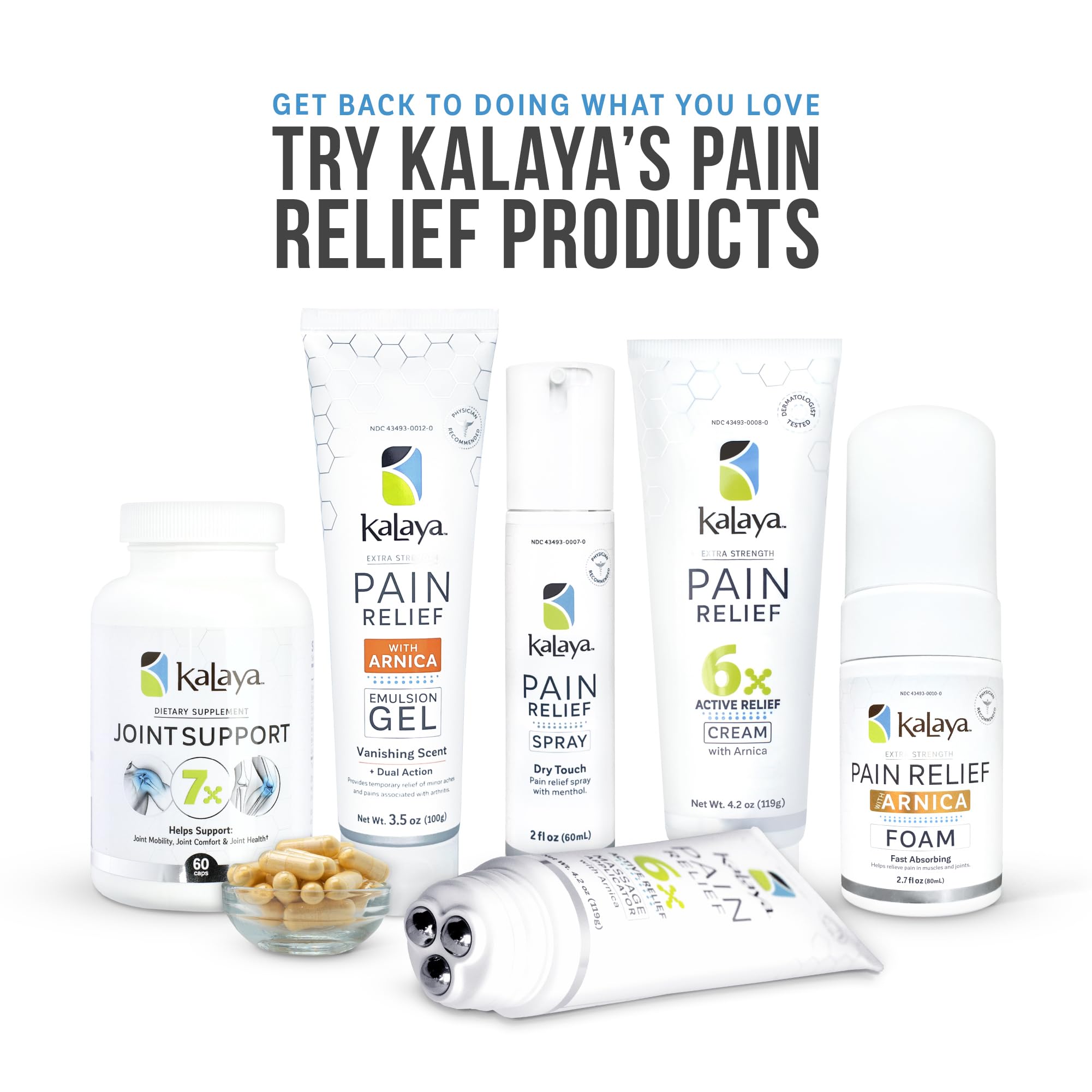 Kalaya Pain Relief Cream with Arnica for Muscles and Joints – 6 Natural Active Ingredients with Long Lasting and Fast Acting Relief in 3 Minutes - Dermatologist Tested to Soothe Tension - 4.2 oz Kalaya Naturals buy supplements canada