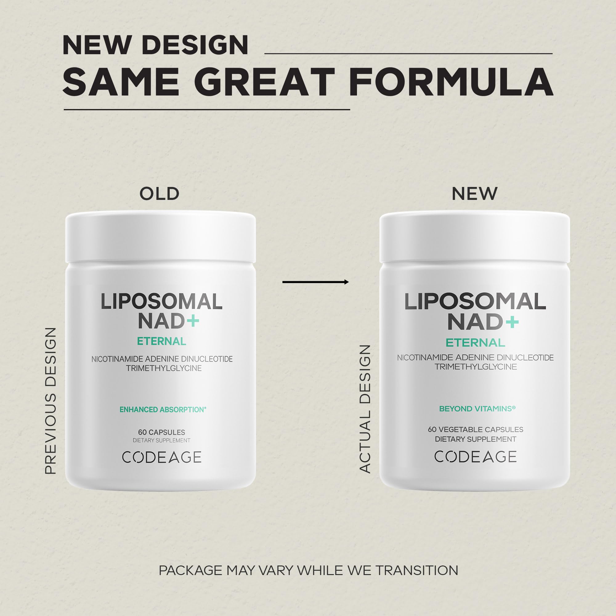 Codeage Liposomal NAD+ Supplement - NAD Nicotinamide Adenine Dinucleotide Coenzyme Pills - 500 mg NAD+ Per Serving & Betaine Anhydrous - Liposomal Delivery - Vegan, Non-GMO, Gluten-Free - 60 Capsules Codeage buy supplements canada