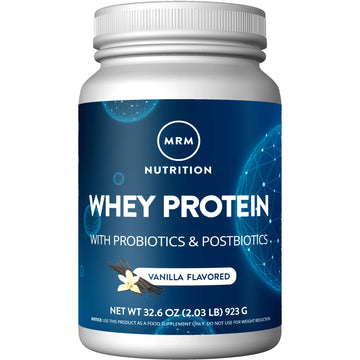MRM Nutrition Whey Protein | Vanilla Flavored |18g Protein | with 2 Billion probiotics MRM buy supplements canada
