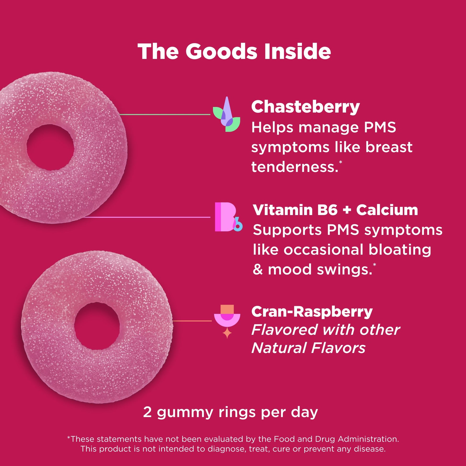 OLLY Period Hero Gummies, PMS Support Supplement,* Chasteberry, Vitamin B6, Calcium, Cran-Raspberry Flavor, 30 Day Supply - 60 Count OLLY buy supplements canada
