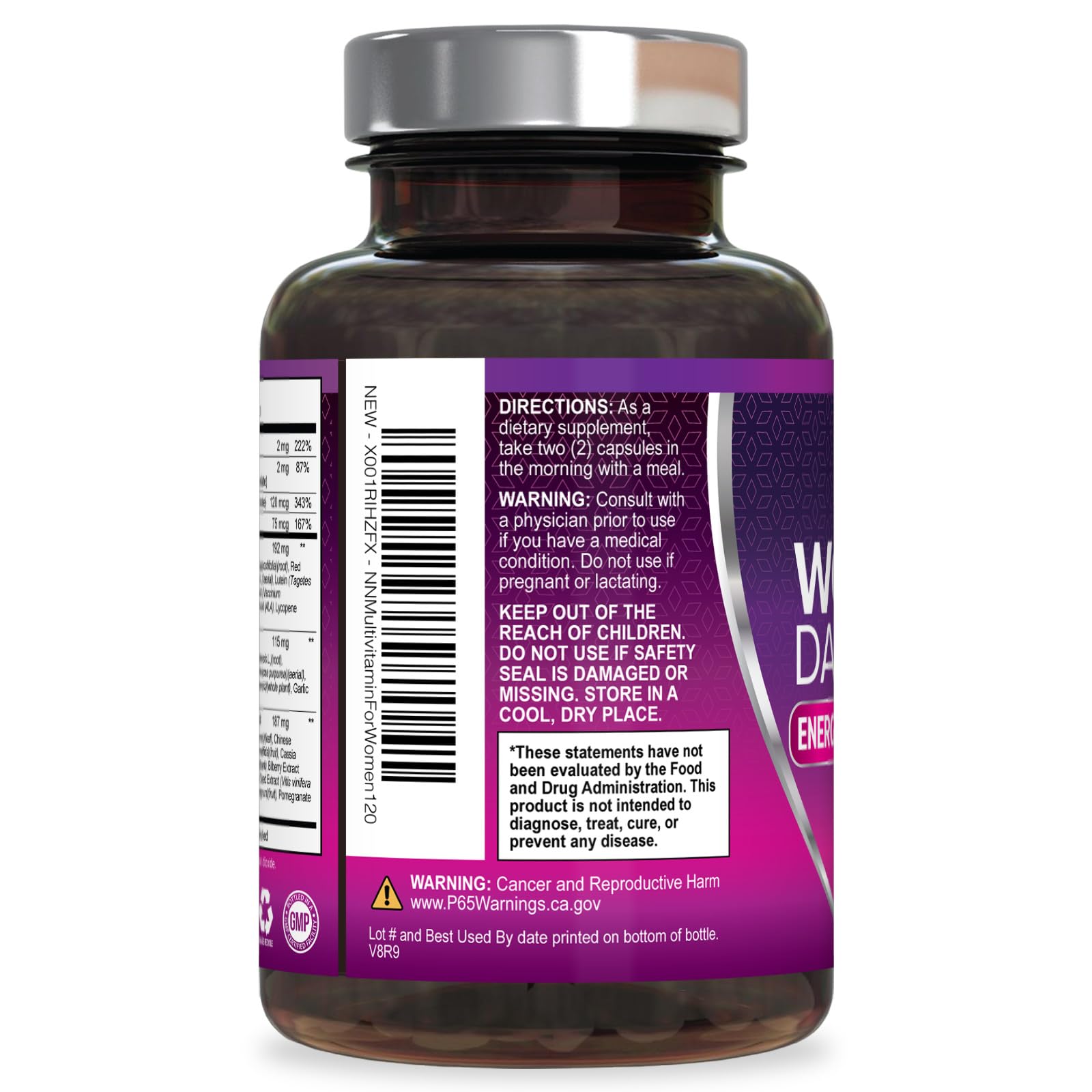 Multivitamin for Women - with Vitamins A, C, D, E, B6, B12, Zinc, Calcium & Magnesium, Womens Daily Multi Vitamin Multimineral Supplement for Bone Health, Energy & Immune Support - 120 Capsules Nature's Nutrition buy supplements canada