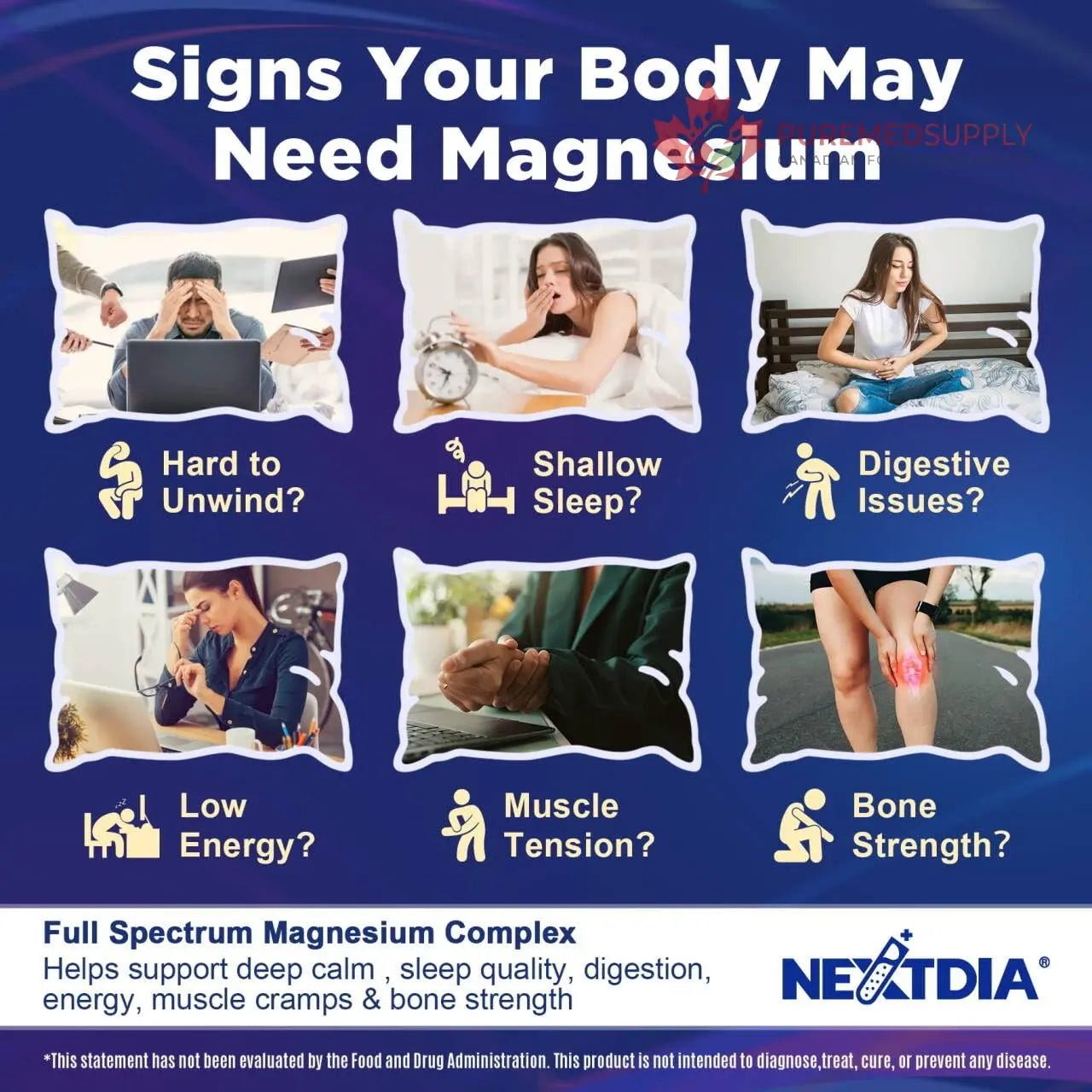 Full Spectrum Magnesium Glycinate Complex 21 in 1 Gummies for Deep Calm Sleep, 12 Forms Magnesium Citrate Malate Taurate Orotate for Women Men + Probiotics w/Ashwagandha, L-Theanine, GABA, 120Cts Nextdia buy supplements canada