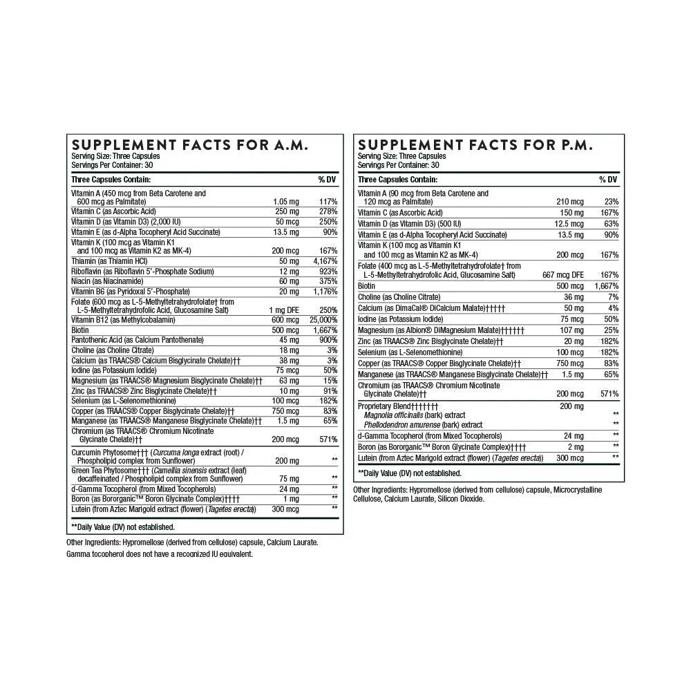 THORNE - Daily Nutrients Bundle - Multivitamin Elite and Omega-3 with CoQ10-30 to 90 Servings THORNE buy supplements canada
