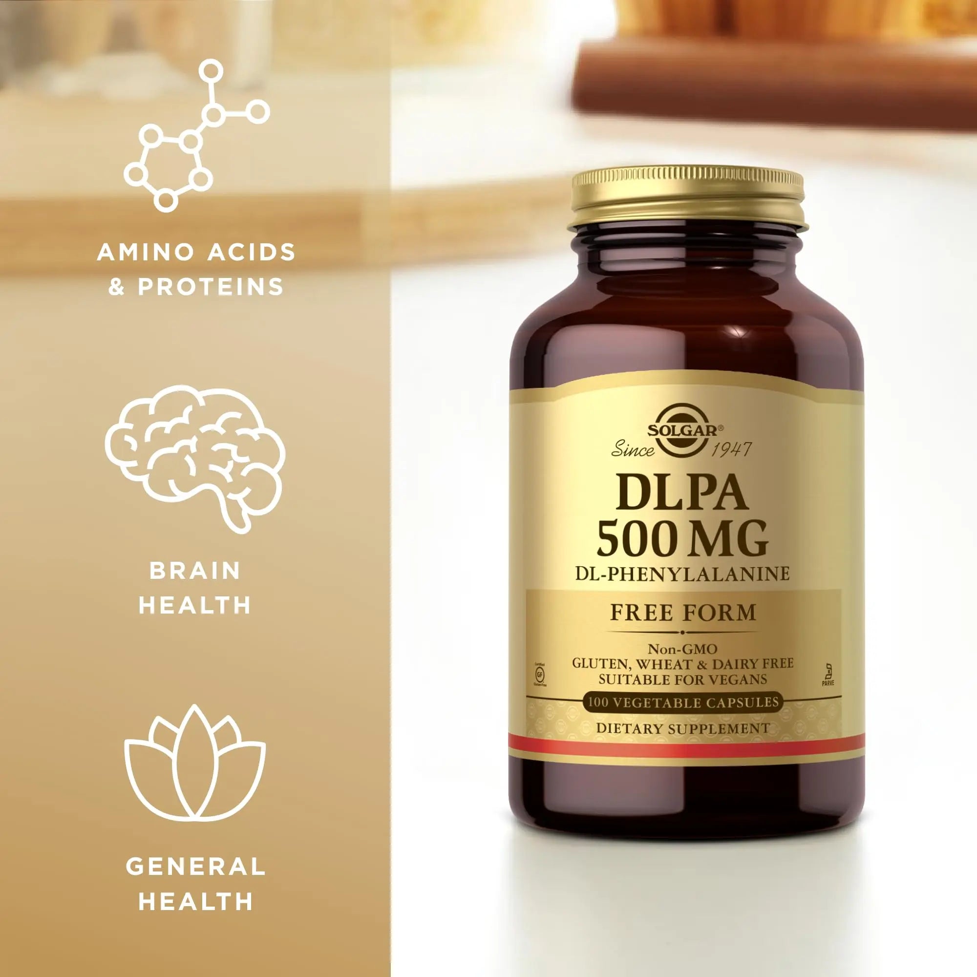 Solgar DLPA 500 mg - 100 Vegetable Capsules - Free Form DL-Phenylalanine - Non-GMO, Vegan, Gluten Free, Dairy Free, Kosher - 100 Servings Solgar buy supplements canada