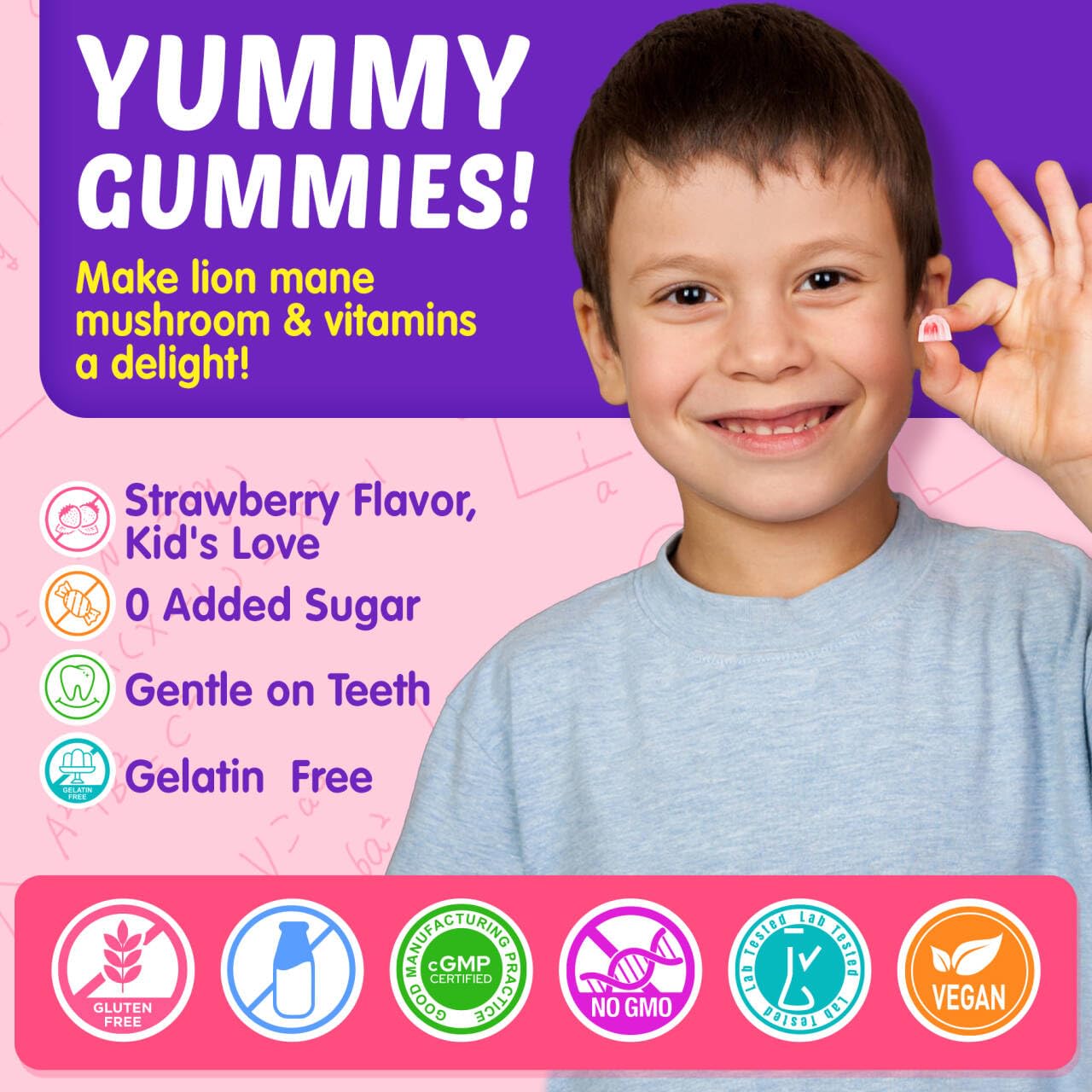 Kids Brain Gummies with Lion's Mane Mushroom, Methyl B6, B9, B12, Supper Greens, Lutein, Brain Booster Supplement for Focus & Attention, Cognitive Function, Vision & Energy, Sugar Free, Vegan 2 Pack Nextdia buy supplements canada